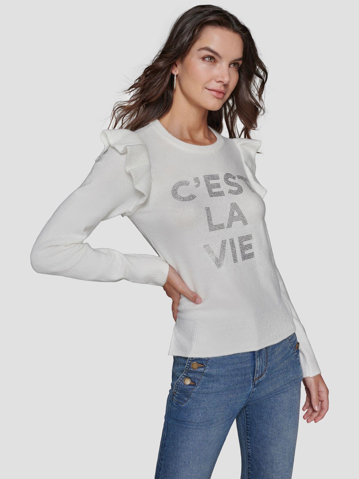 Sweater con volantes-0
