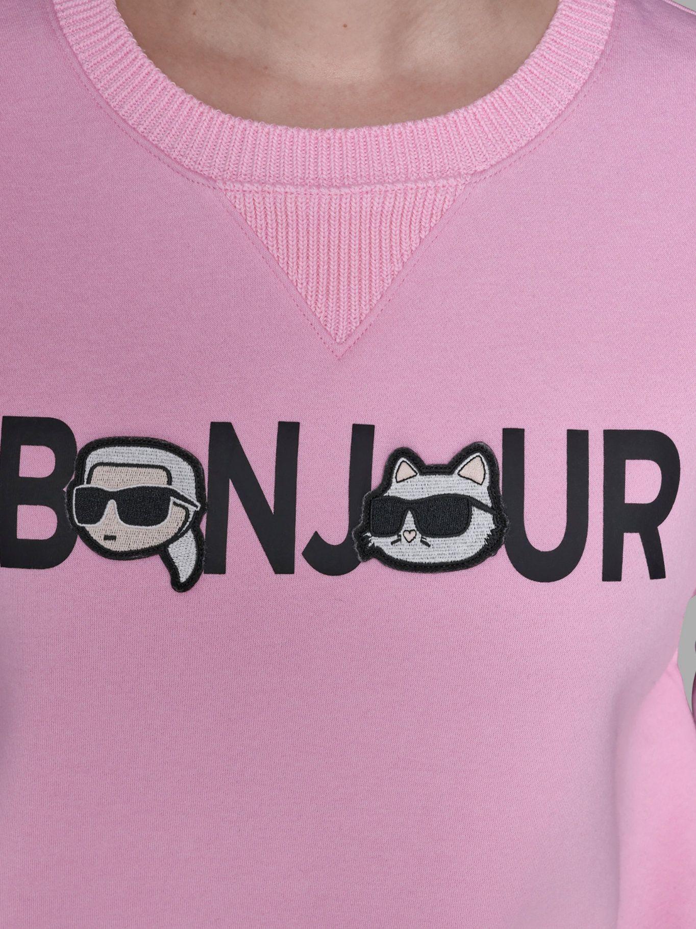 Polerón felpa Bonjour Karl Choupette Rosado Karl-4