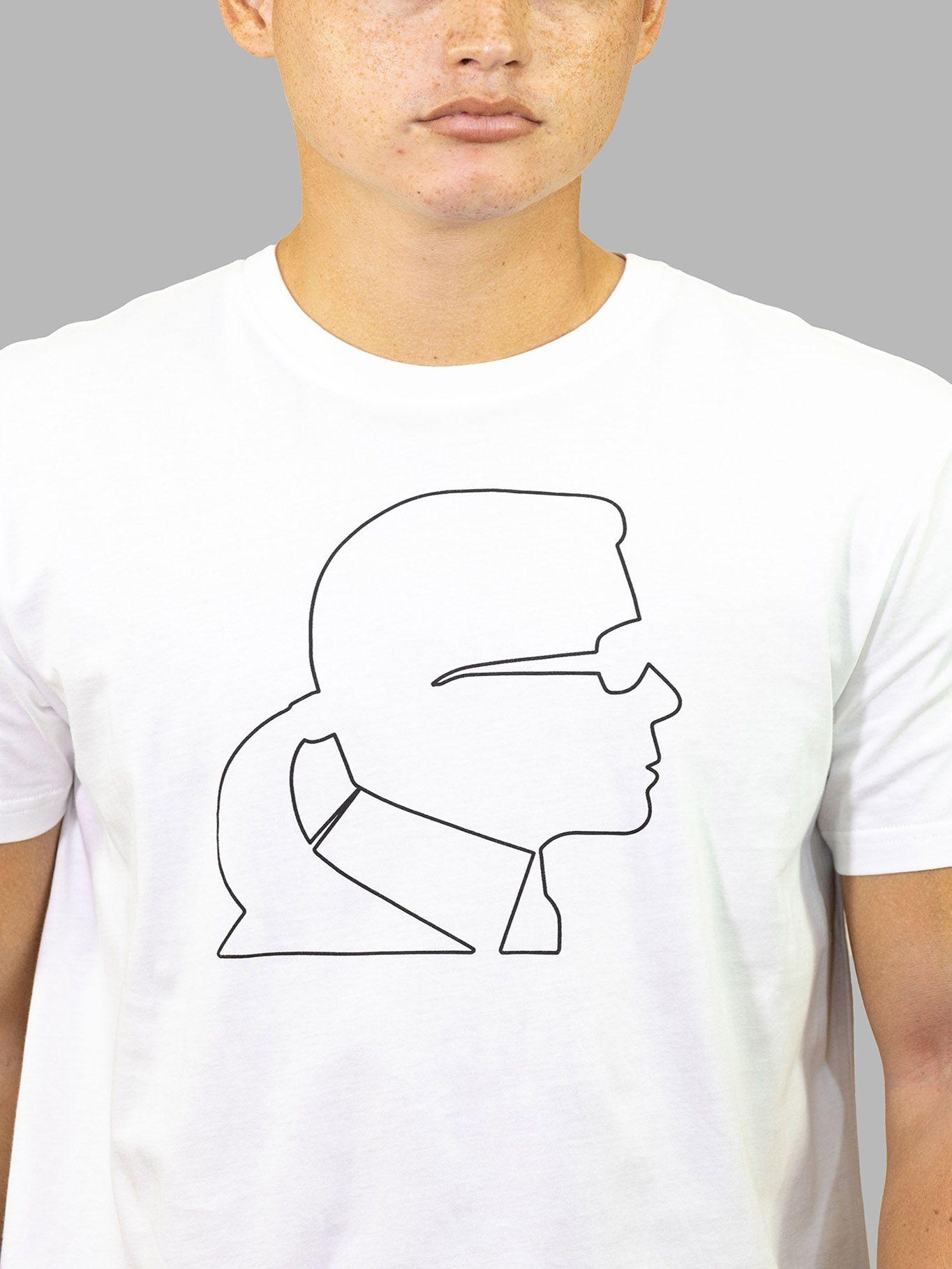 Polera con perfil de KARL Blanco Karl Lagerfeld-3