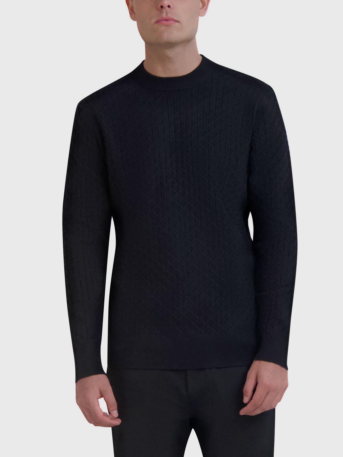 Sweater texturizado geométrico Negro-0