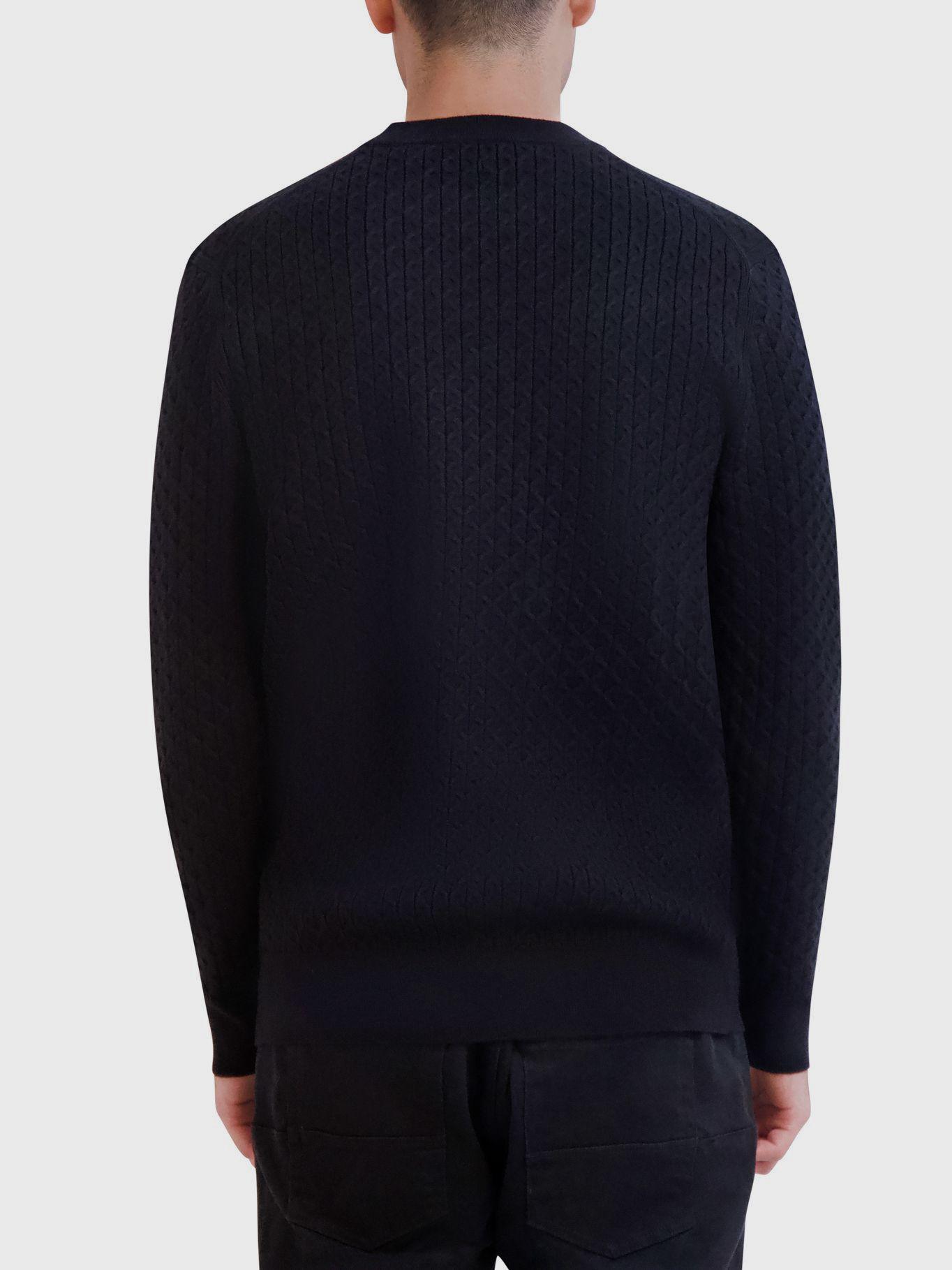 Sweater texturizado geométrico Negro-2