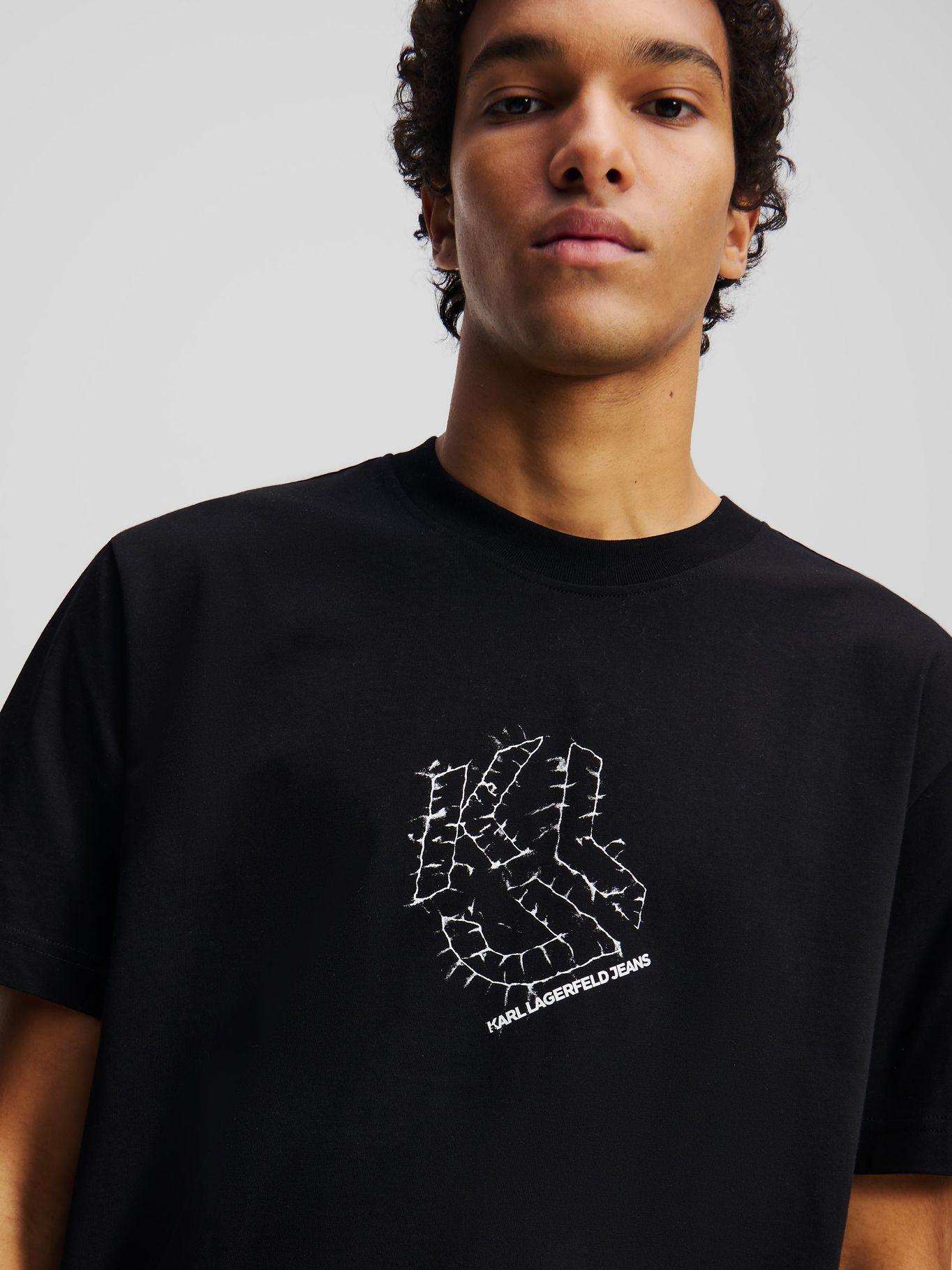 Polera regular monograma Negro- Karl Lagerfeld-3