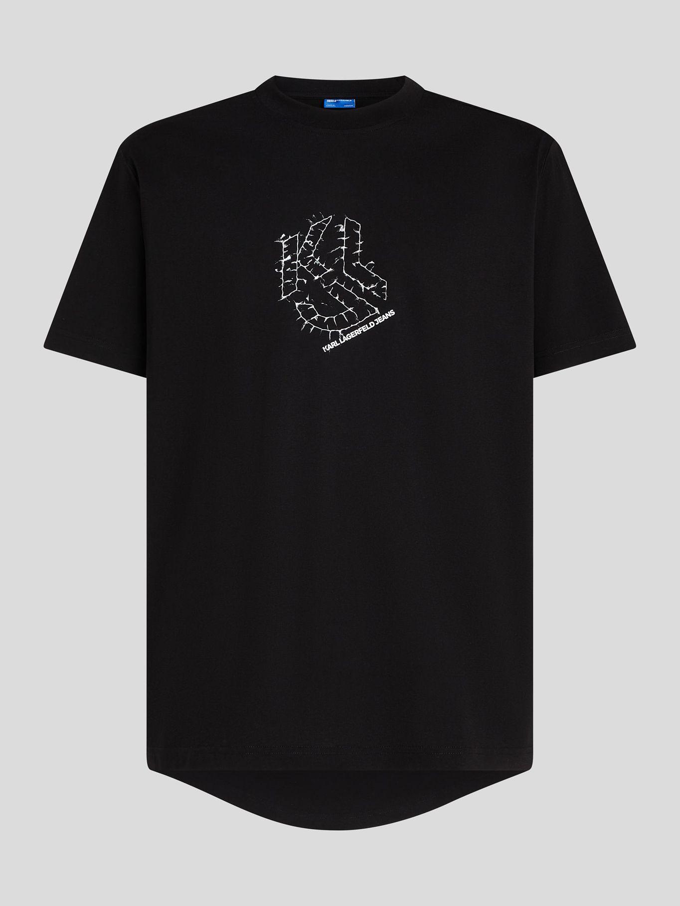 Polera regular monograma Negro- Karl Lagerfeld-4