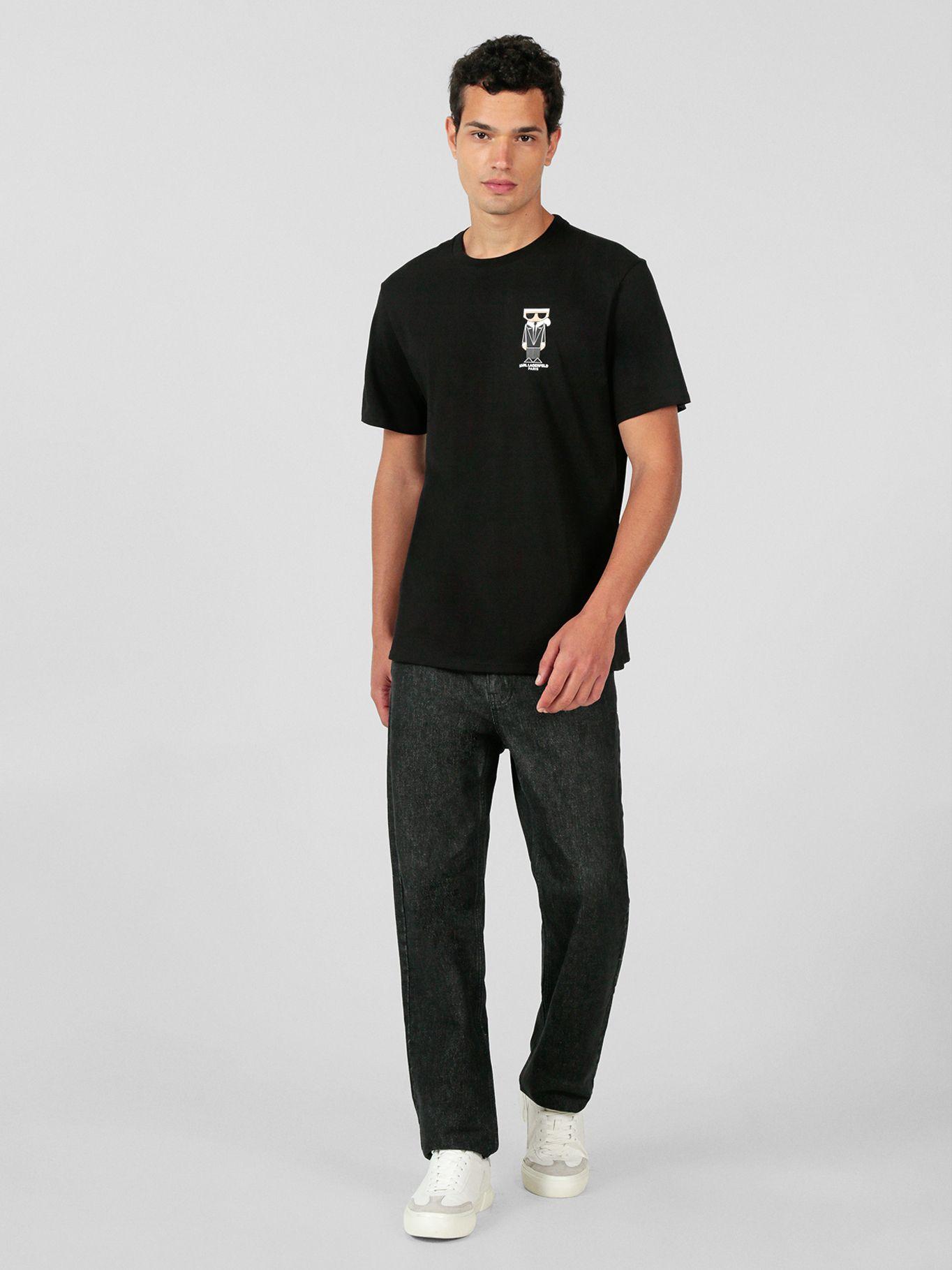 Polera con estampado de Karl Negro Karl Lagerfeld-1