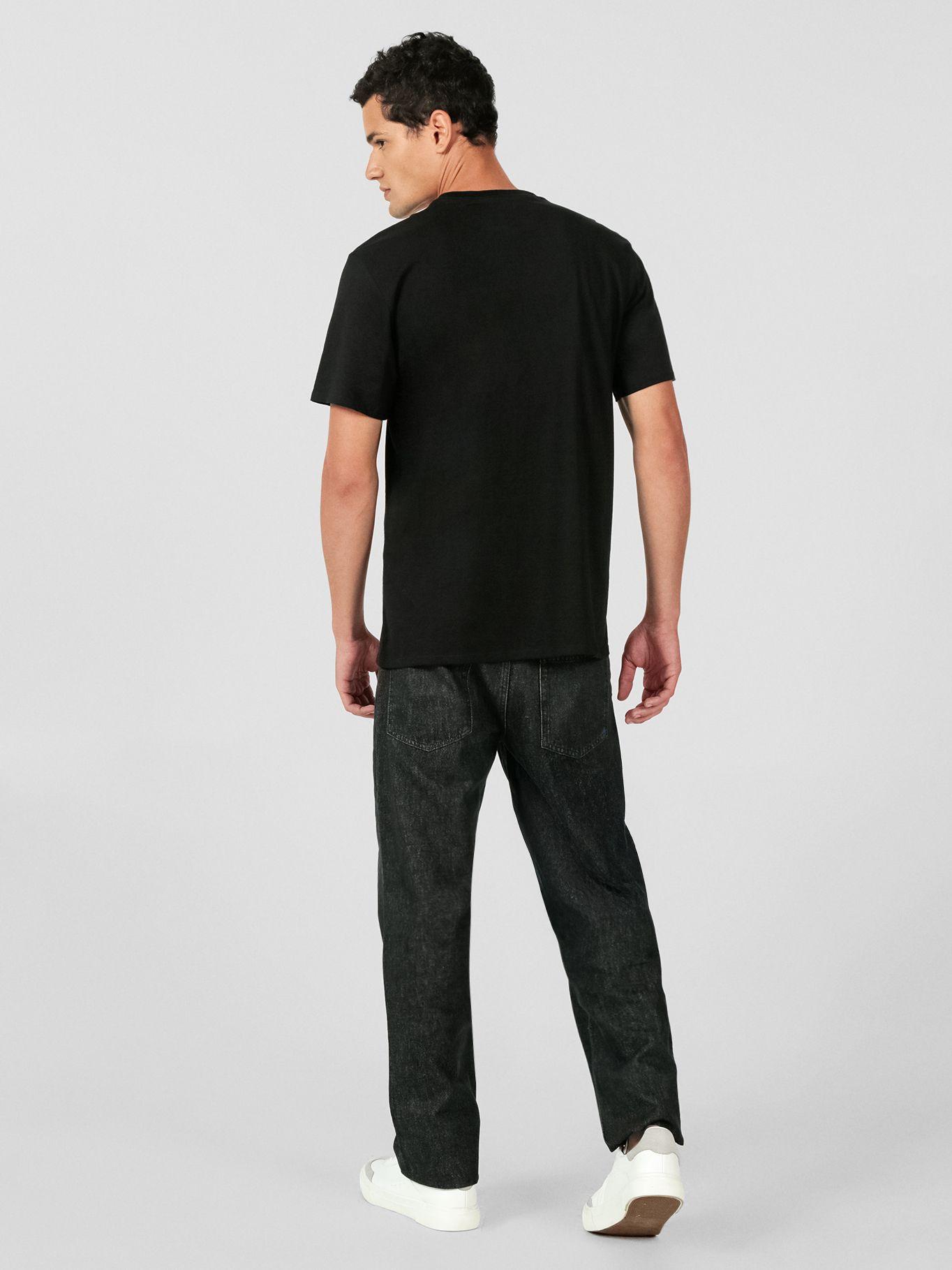 Polera con estampado de Karl Negro Karl Lagerfeld-3