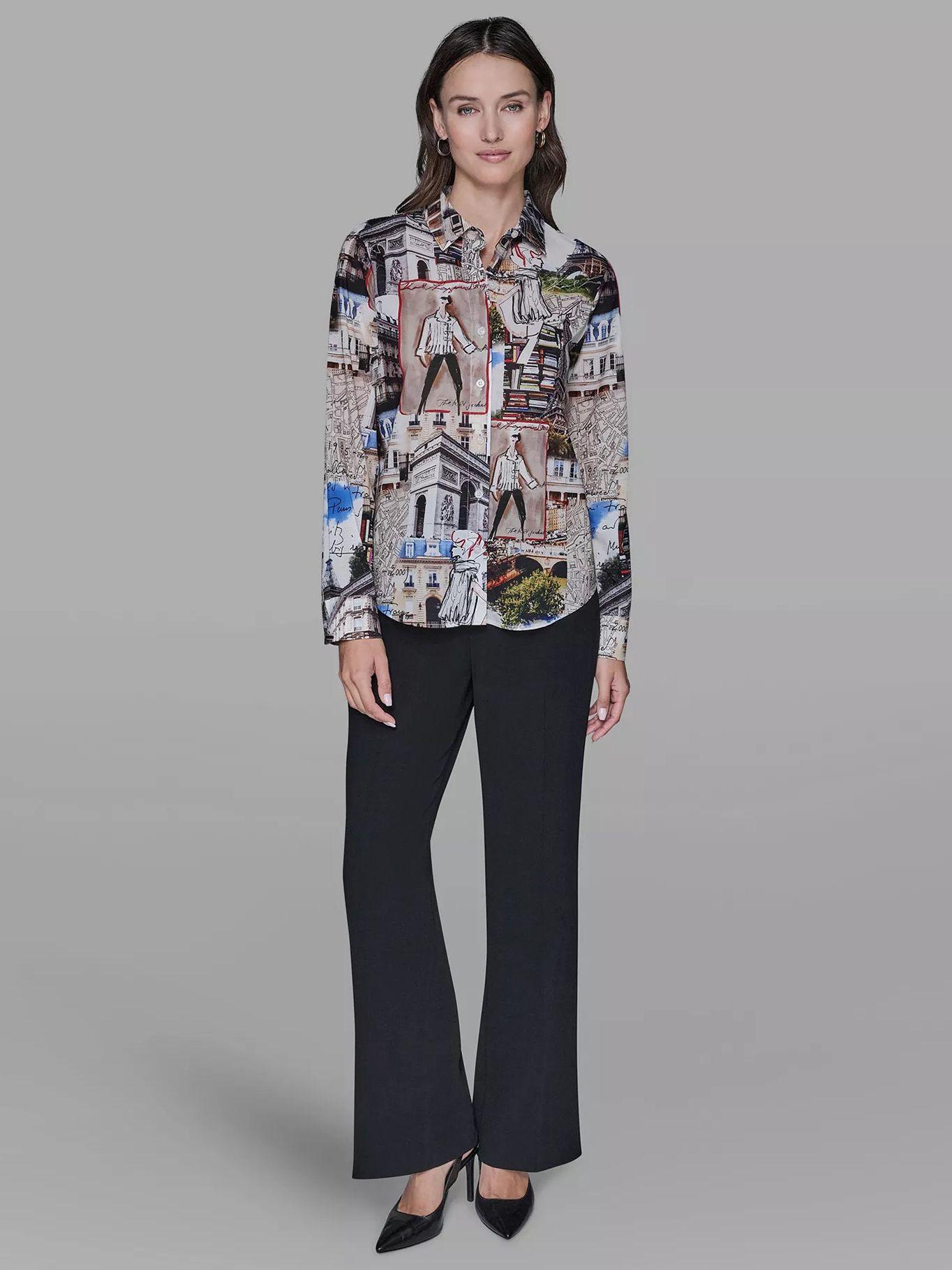 Camisa de estampado de ciudad Multicolor Karl Lagerfeld-1
