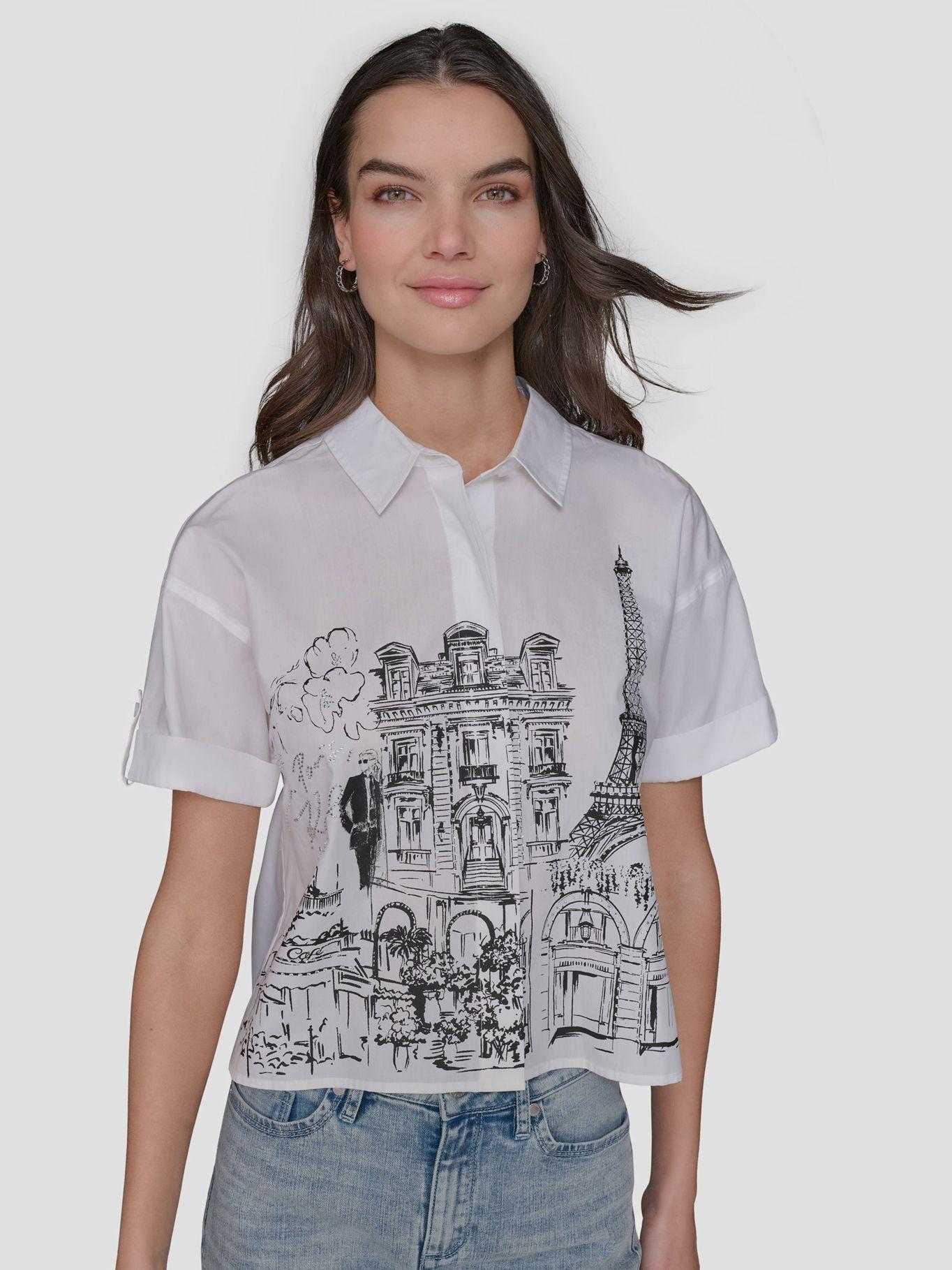 Camisa cropped Paris scene-0