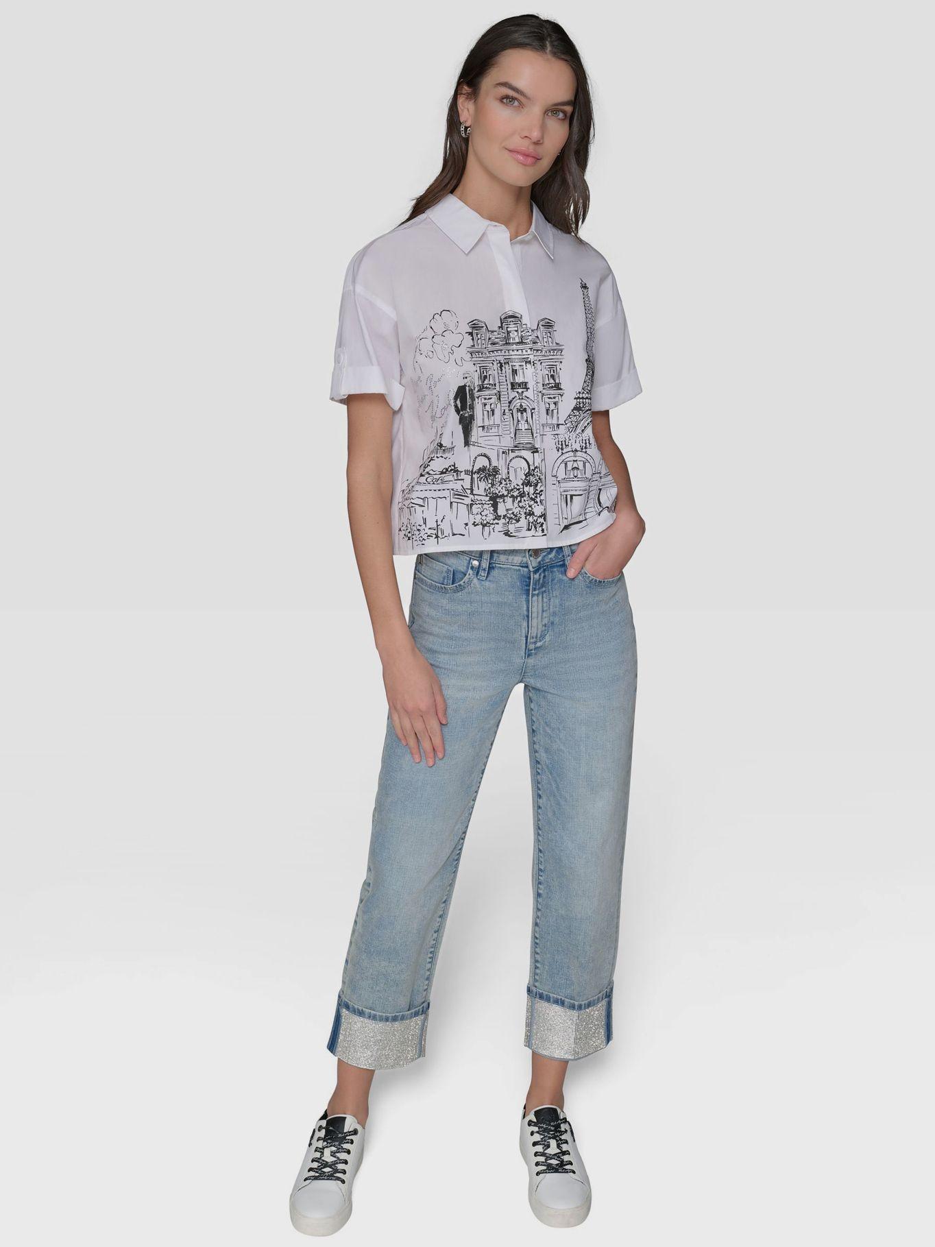 Camisa cropped Paris scene-1