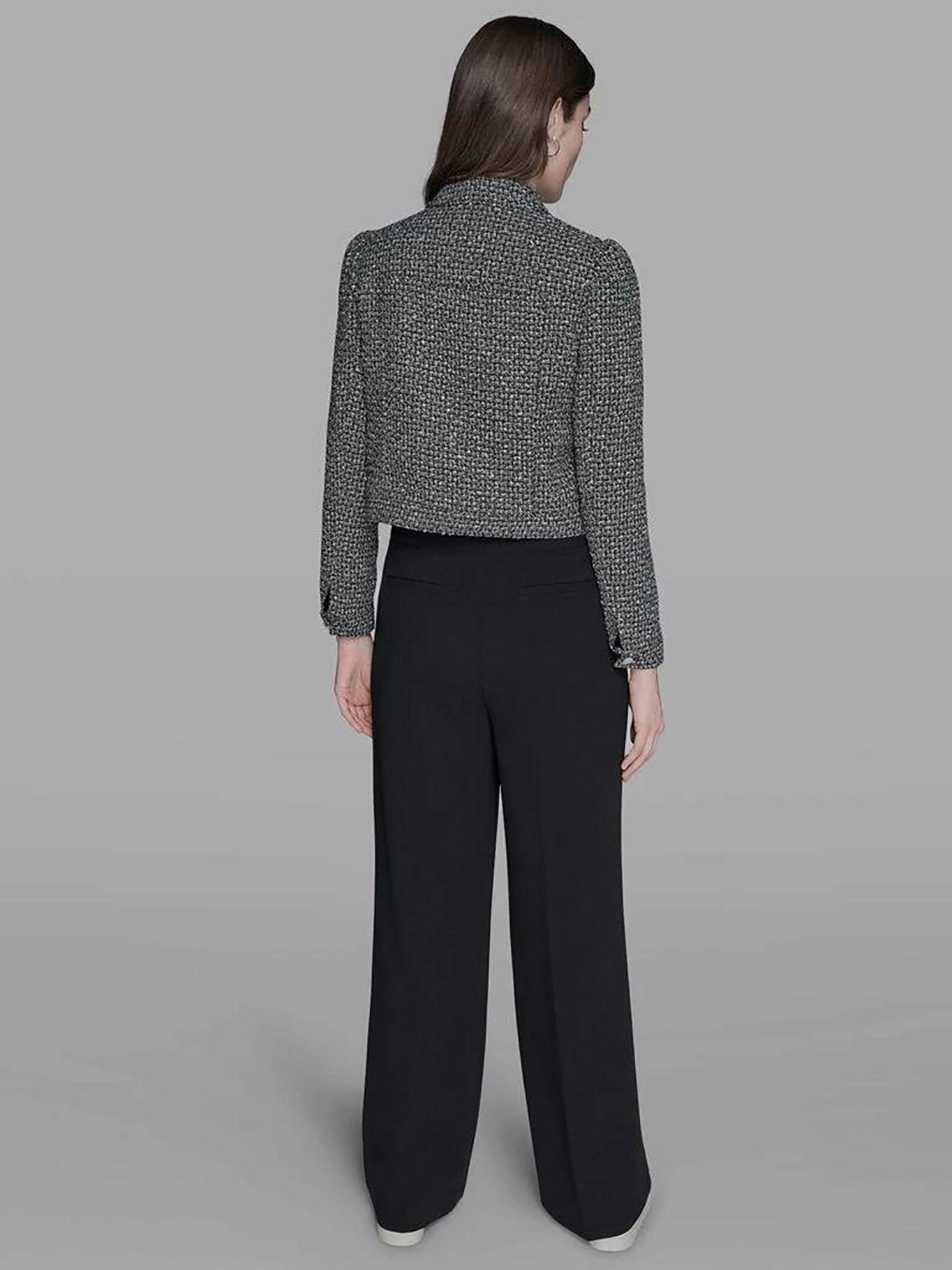 Chaqueta cropped de tweed Multicolor Karl Lagerfeld-2