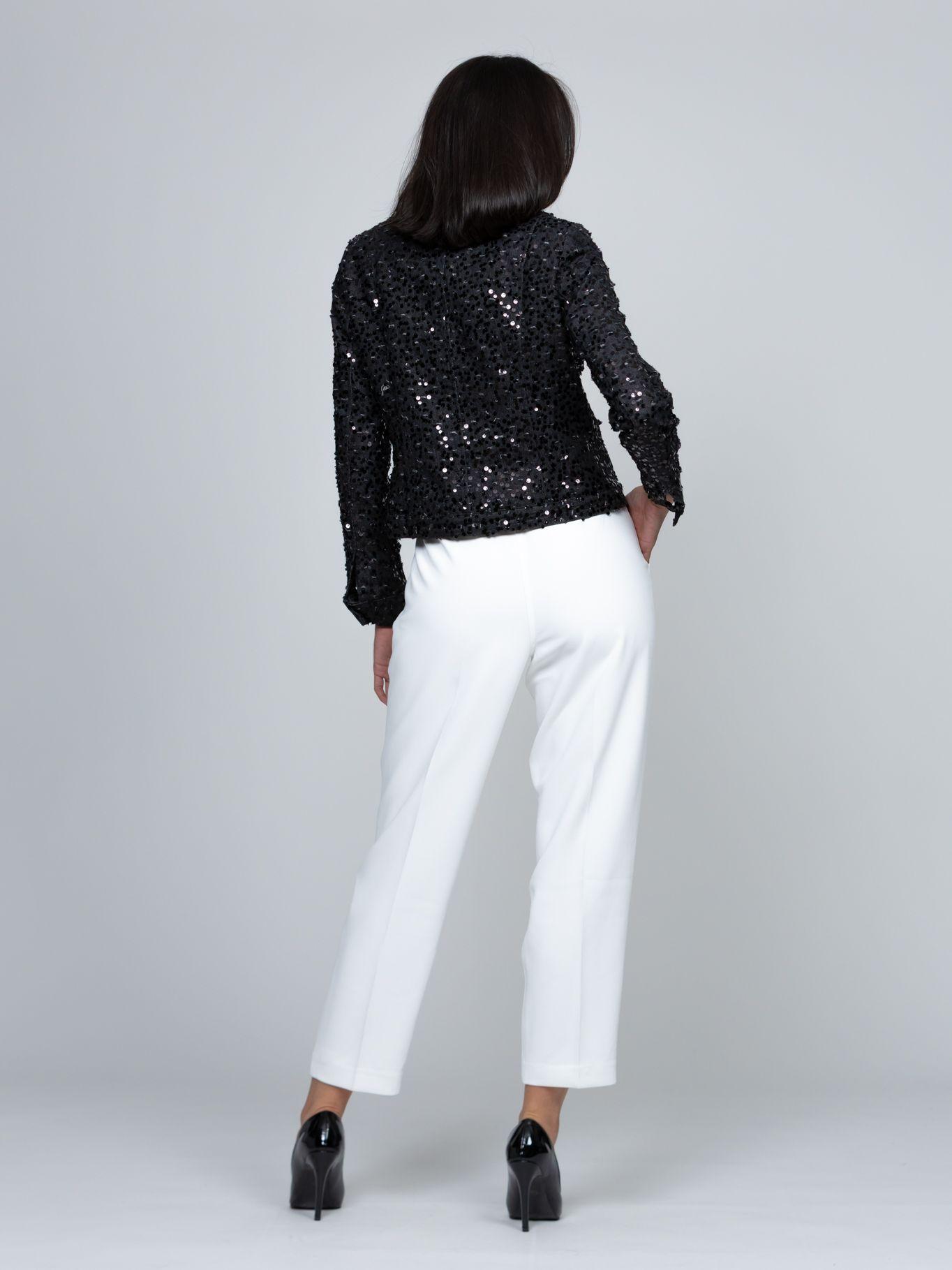 Chaqueta denim cropped lentejuelas Negro Karl Lagerfeld-2