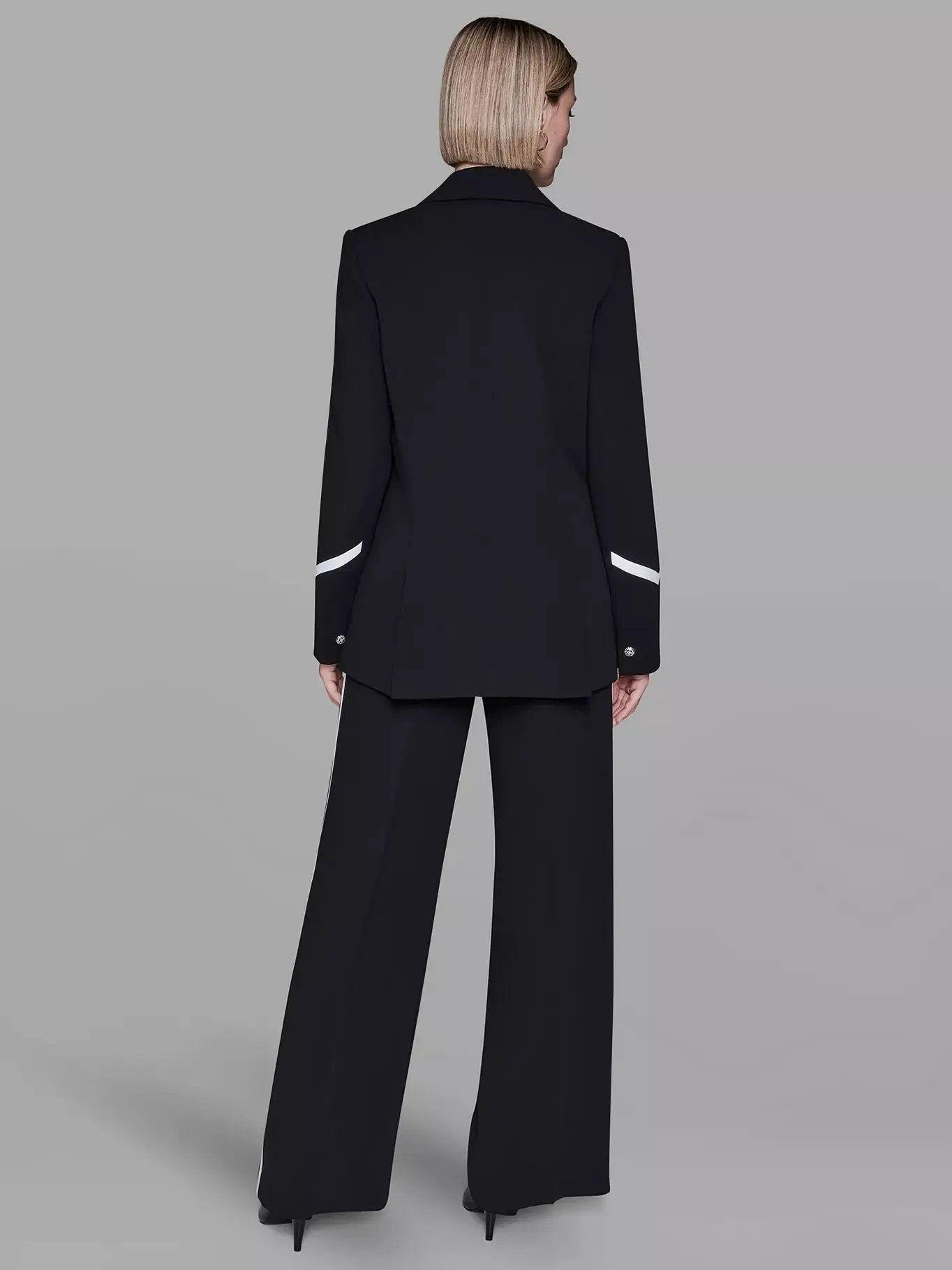 Blazer líneas contraste Luxe Negro Karl Lagerfeld-2