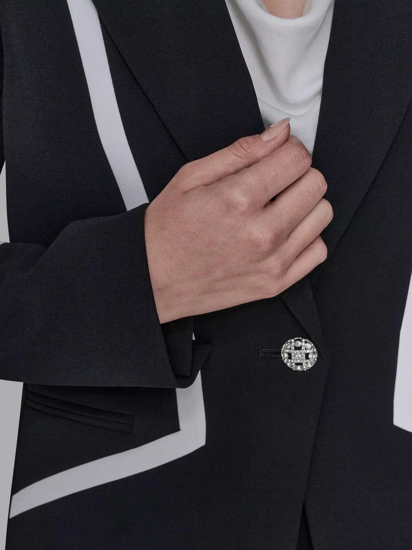 Blazer líneas contraste Luxe Negro Karl Lagerfeld-4
