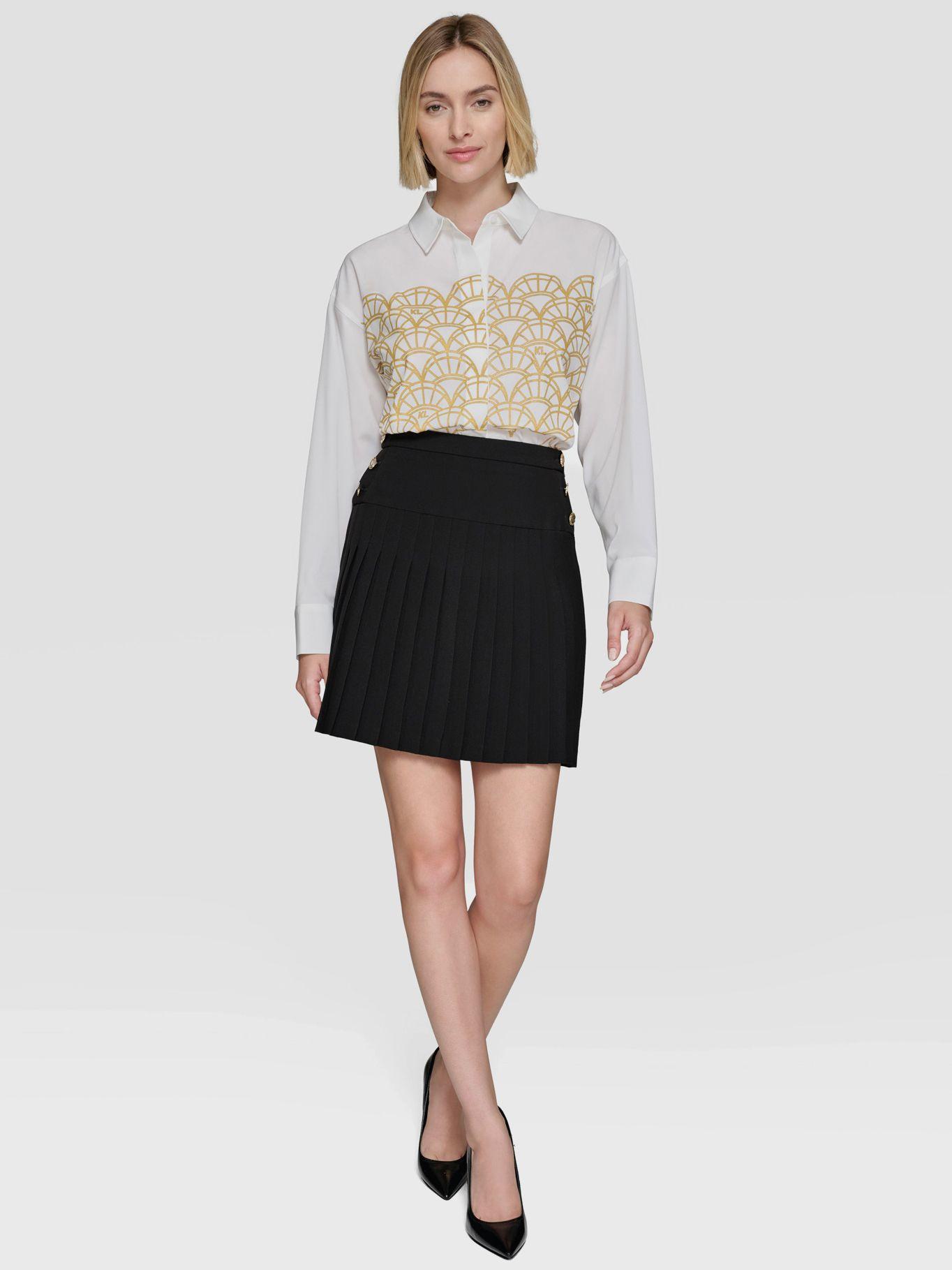 Camisa brillante con lentejuelas y diseño de abanico-0