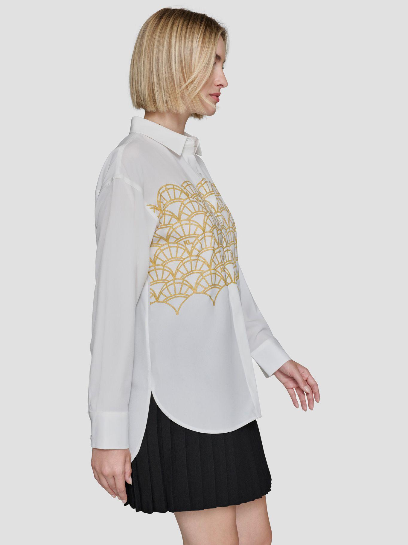 Camisa brillante con lentejuelas y diseño de abanico-2