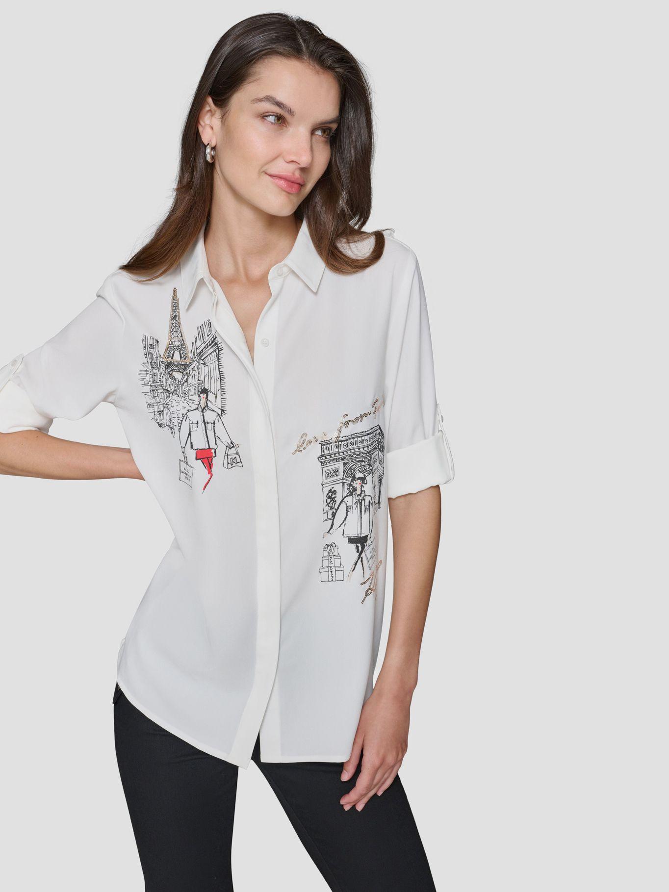 Camisa con diseño urbano-0