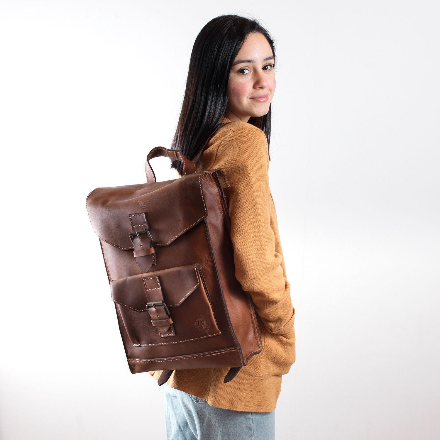 Mochila Cuero Unisex Modelo Franco-4