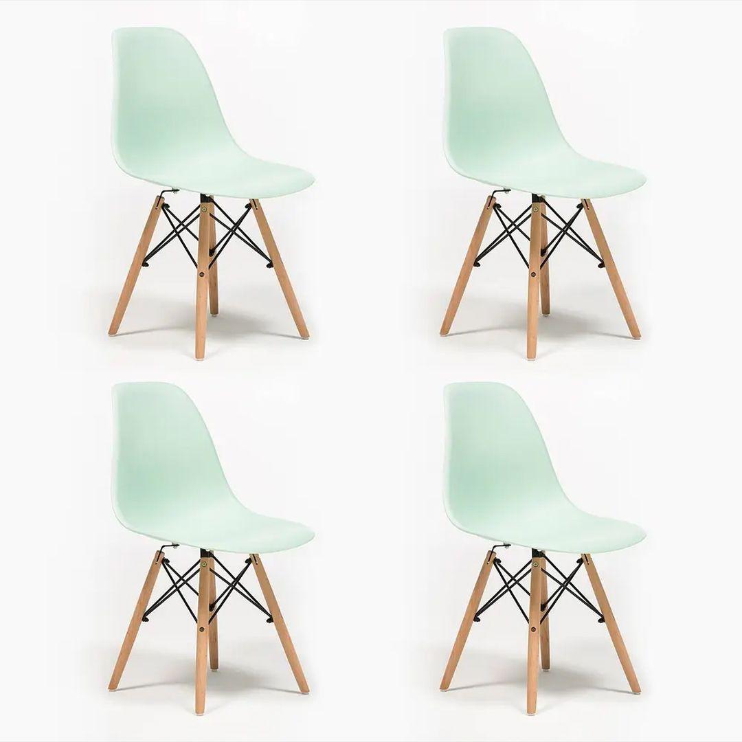 Pack 4 Sillas Clásicas Eames Réplica -0