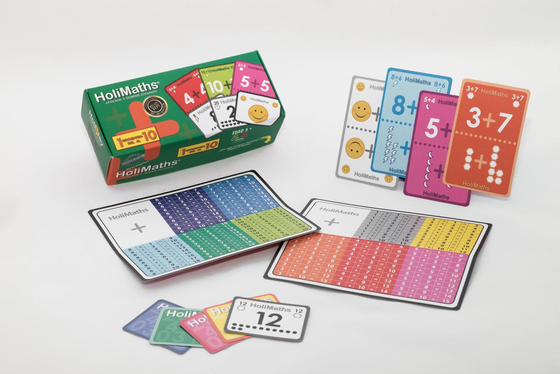 Cartas Aprende a Sumar con HoliMaths+ 1-10-1