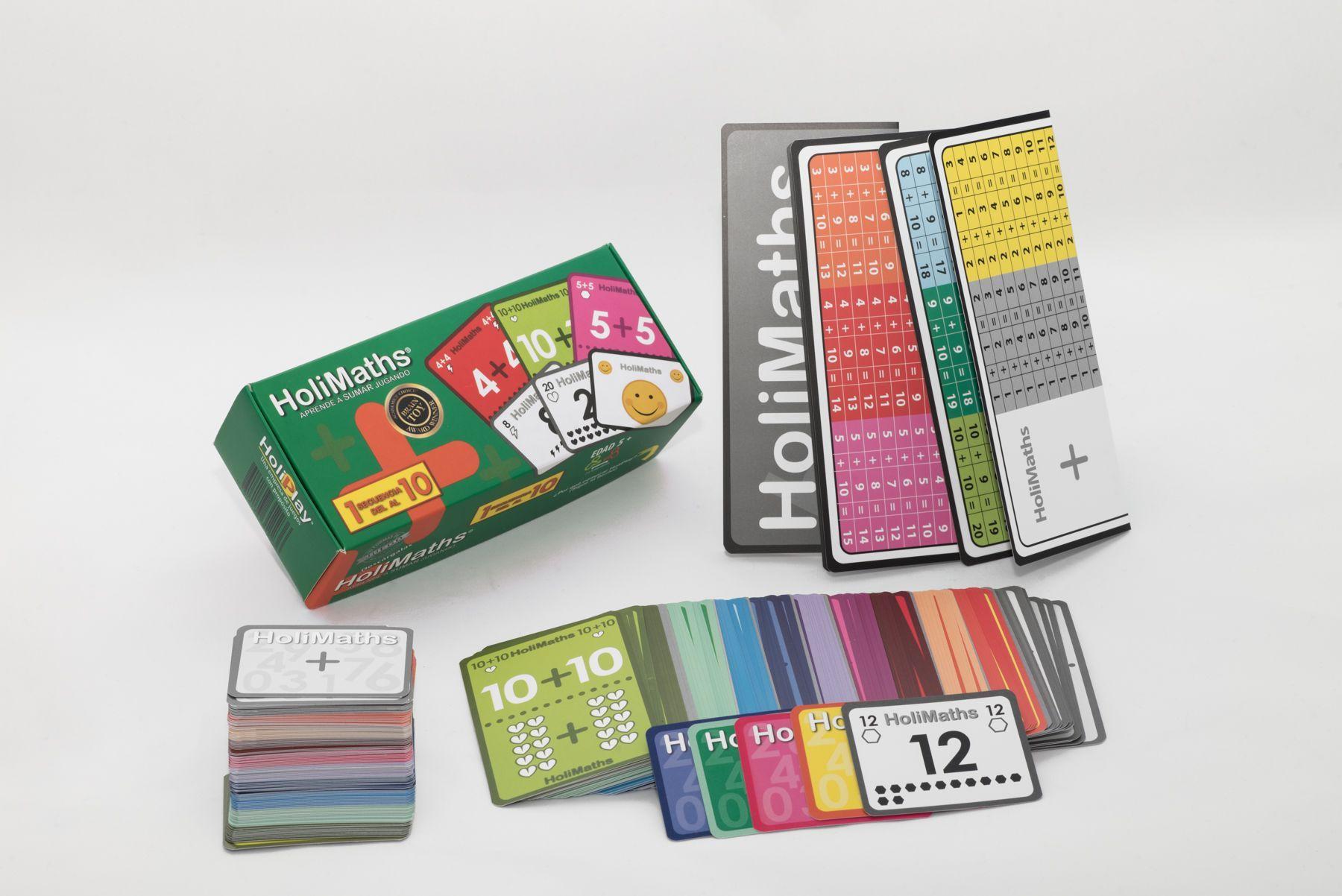 Cartas Aprende a Sumar con HoliMaths+ 1-10-2