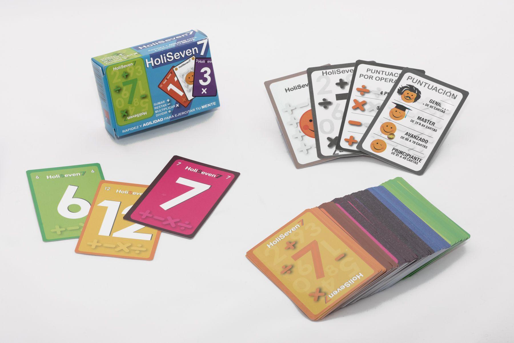 Cartas Entrenar el Cálculo Mental +-x: HoliSeven7-3