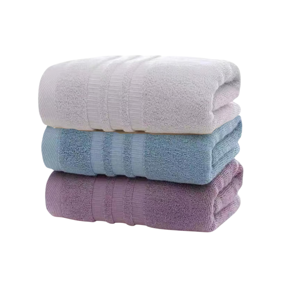 Pack 3 Toallas Baño Hotel 100% Algodón De 70x140 Cm 450gr-0