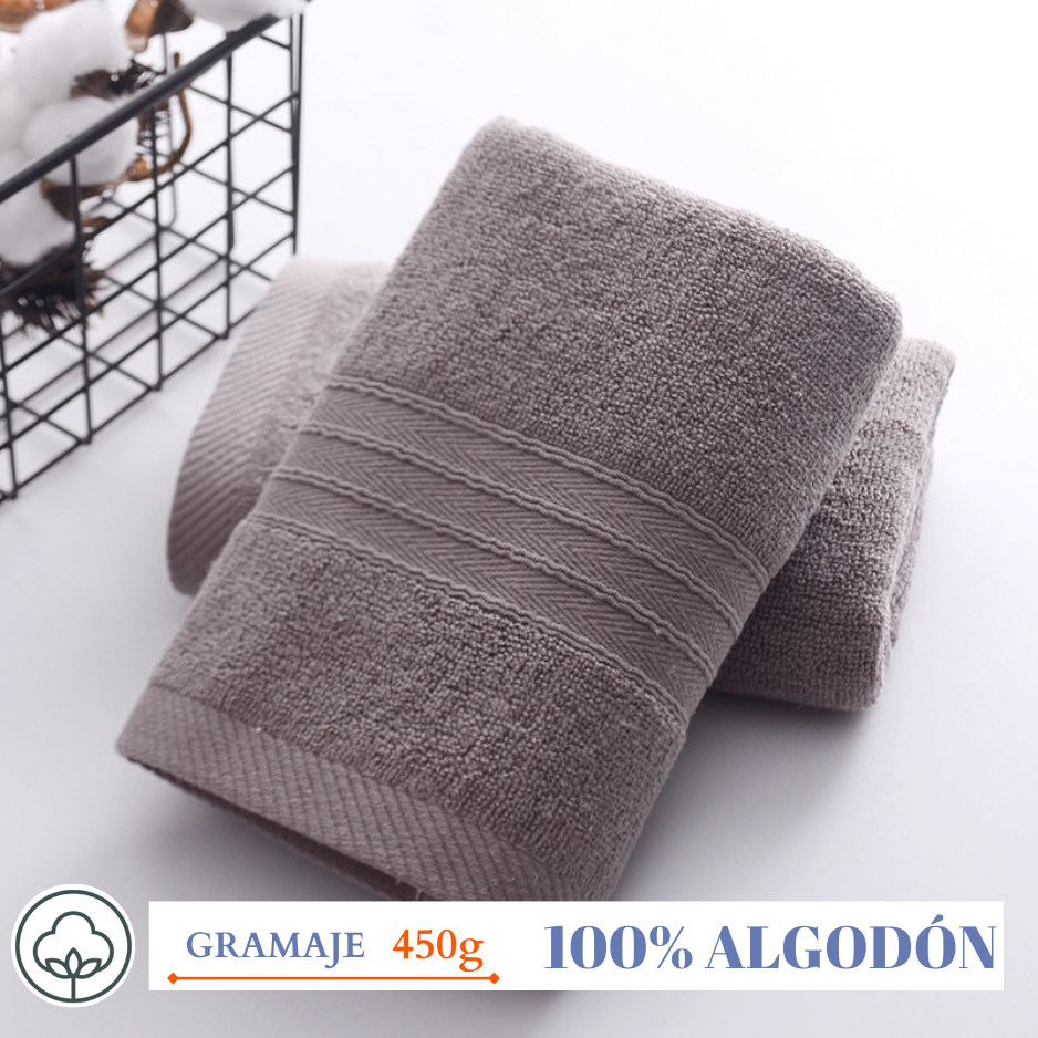 Pack 3 Toallas Baño Hotel 100% Algodón De 70x140 Cm 450gr-1