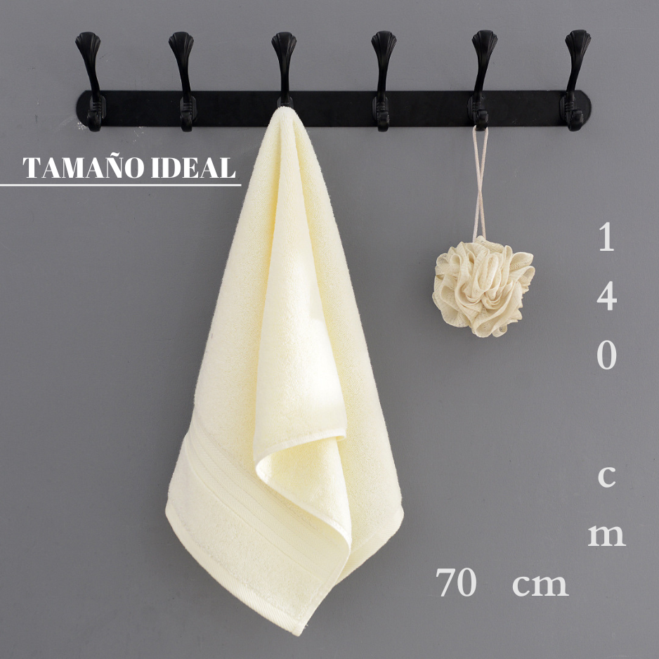 Pack 3 Toallas Baño Hotel 100% Algodón De 70x140 Cm 450gr-2