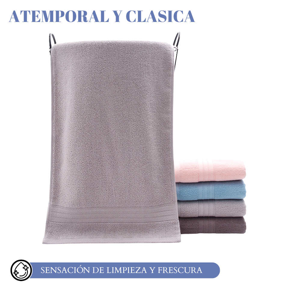 Pack 3 Toallas Baño Hotel 100% Algodón De 70x140 Cm 450gr-4