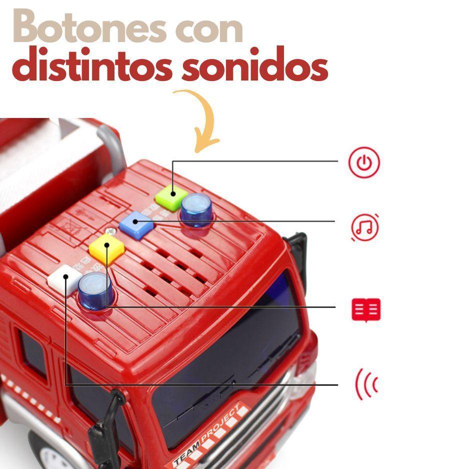 Camión De Bombero Juguete Con Luz Sonido Y Pulveriza Agua-3