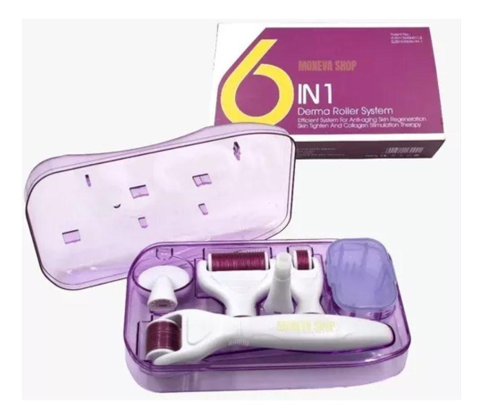Dermaroller 6 en 1 Mediano titanio Antienvejecimiento-2