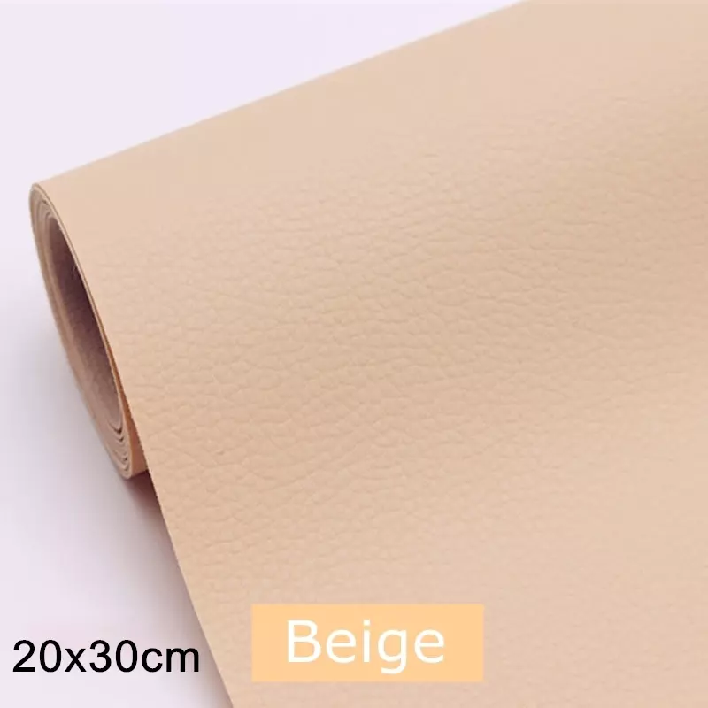 Rollo Parche Reparación Adhesivo Cuero  Sofa 137x50 Cm Crema-4