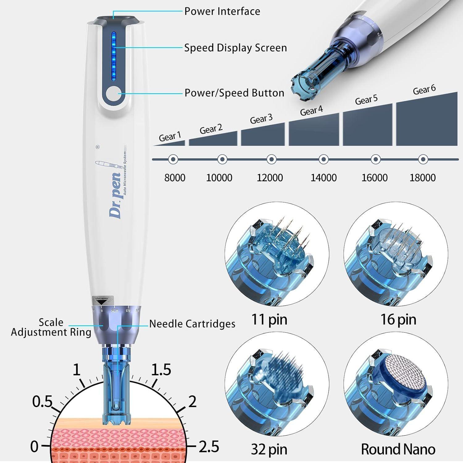 Dr Pen A9, microneedling inalámbrica de microagujas-3