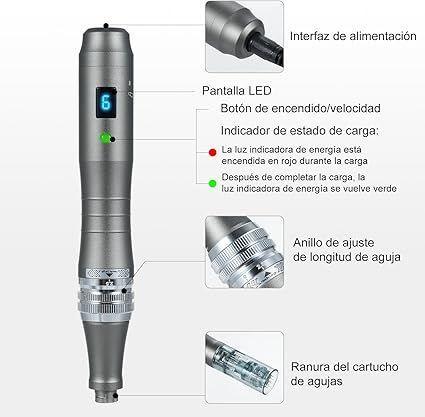 Dermapen M8 Inalámbrico10 Agujas.-4