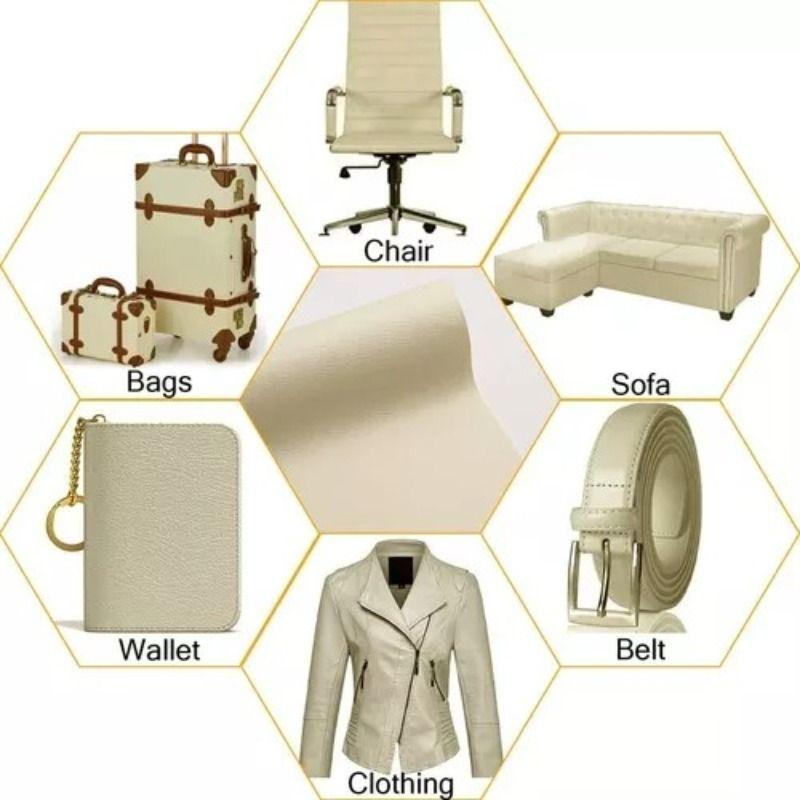 Parche Autoadhesivo De Cuero Para Reparar Sofás De 50x137cm Crema-6