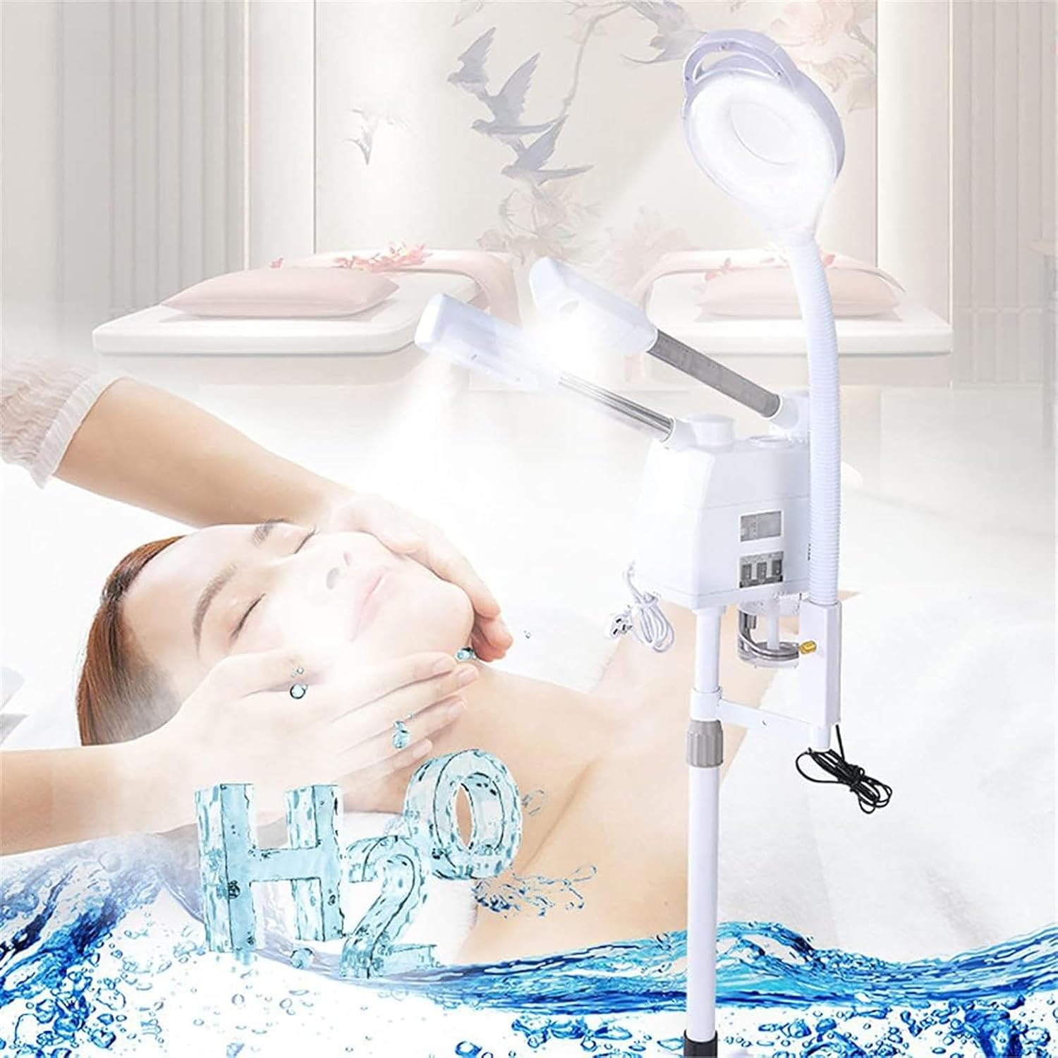 Vaporizador Facial Profesional Frio Calor Con Lupa-3