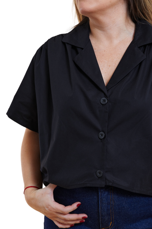 Blusa Crop Lou Negro-2