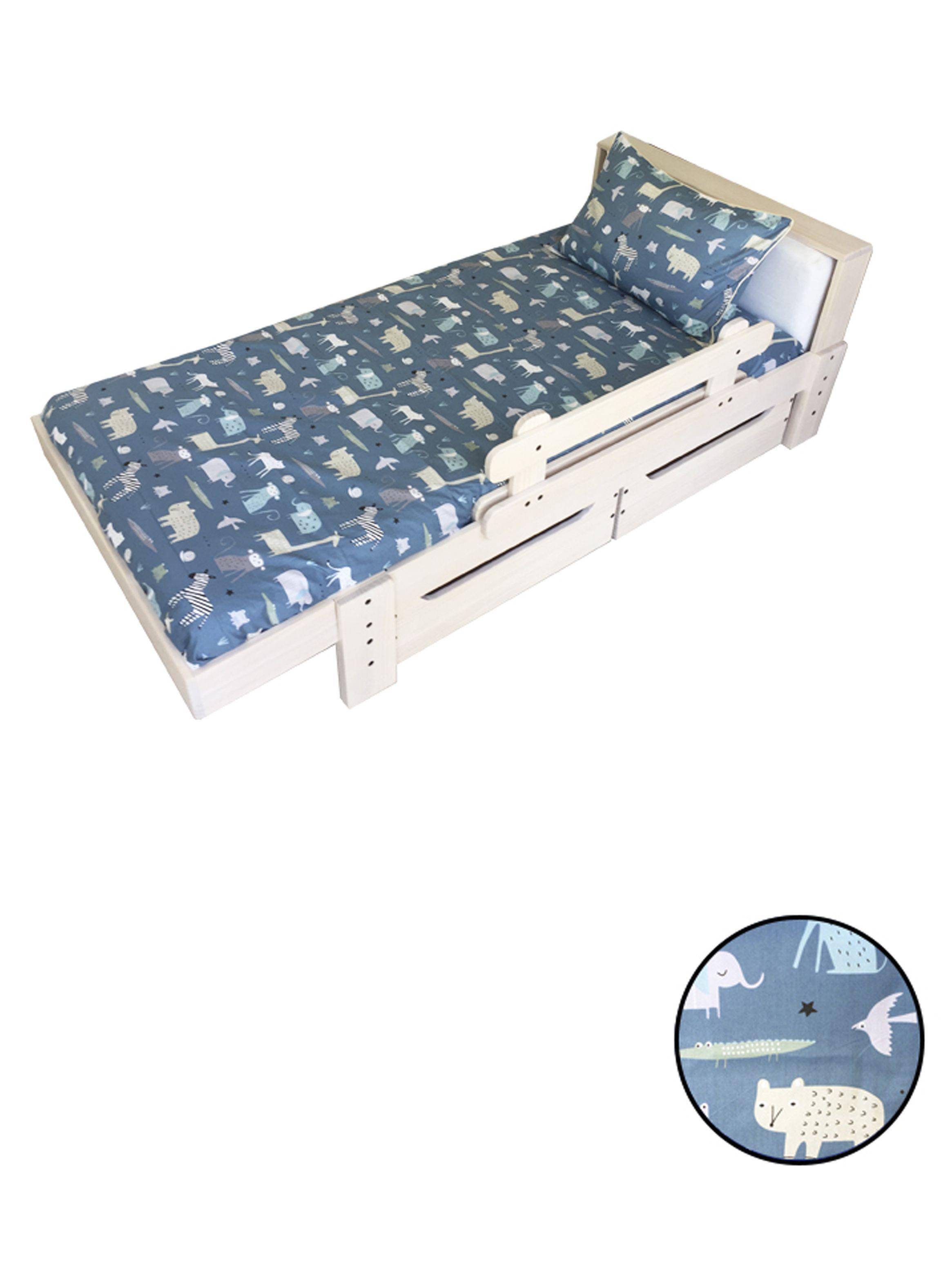 FUNDA de Plumón ( CUBRECAMA)  Animals zoo (120X180) 100% Algodón - para cama infantil o cuna-1