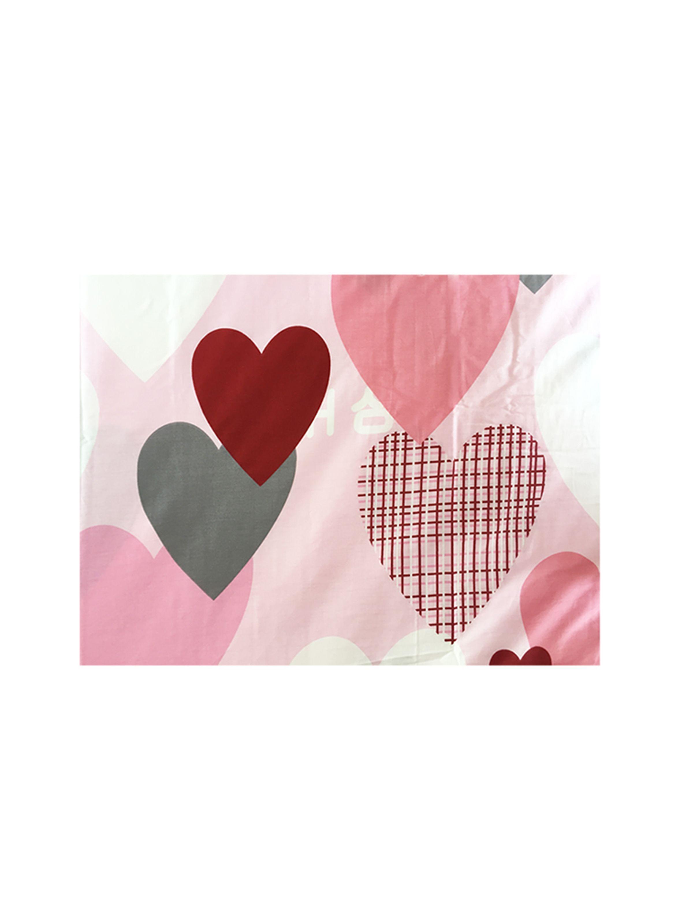 FUNDA DE PLUMÓN ( CUBRECAMA ) CORAZONES 1.5 PLAZAS (180X230) 100% algodón-1