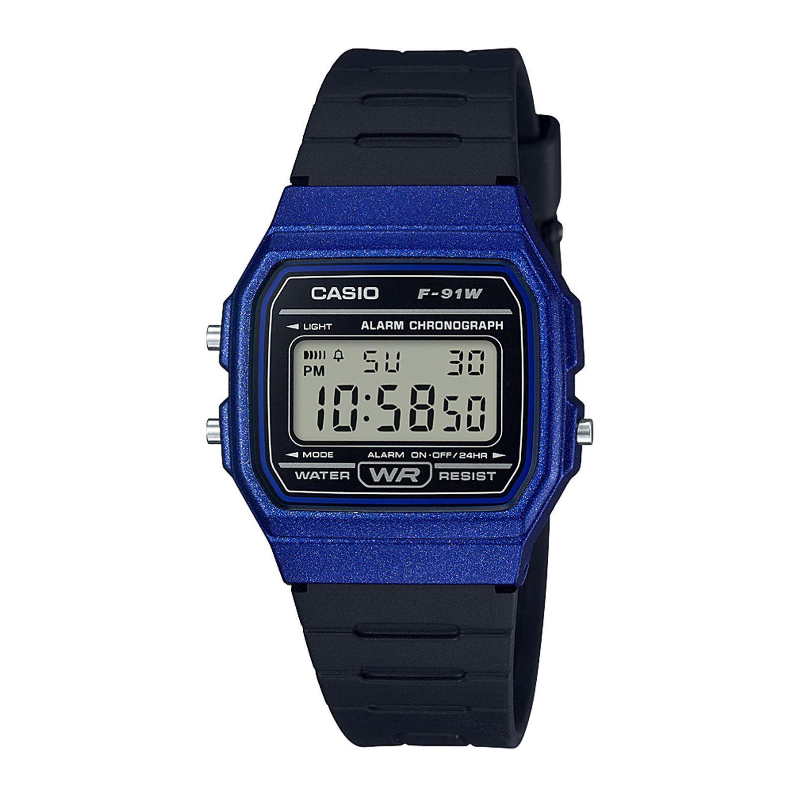 Reloj Casio F-91WM-2A F91WM2A Vintage Unisex Digital Resina-0