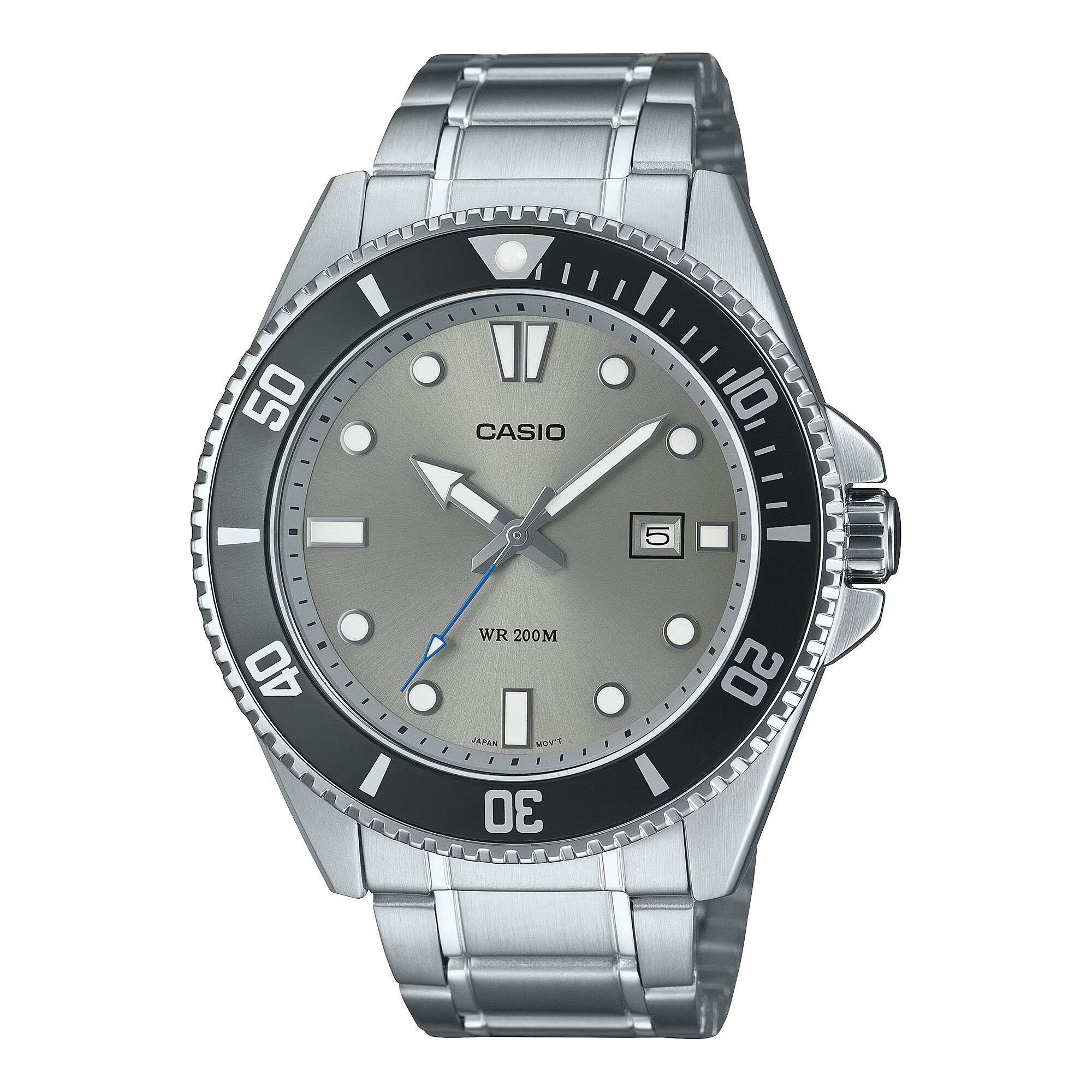 Reloj Casio MDV-107D-8A MDV107D8A Hombre Análogo Acero Deportivo-0