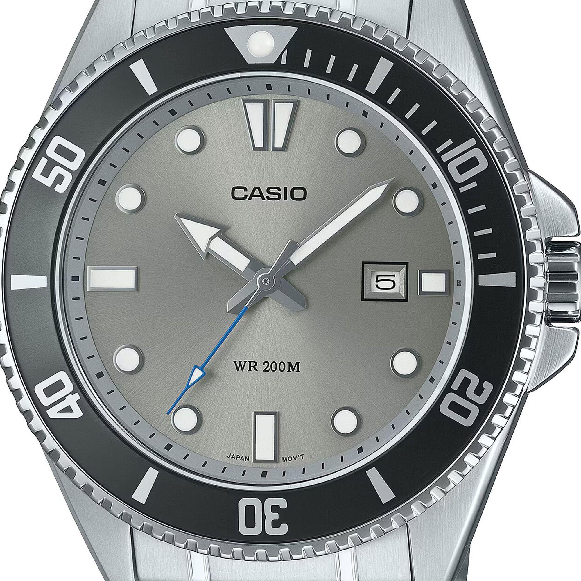 Reloj Casio MDV-107D-8A MDV107D8A Hombre Análogo Acero Deportivo-1