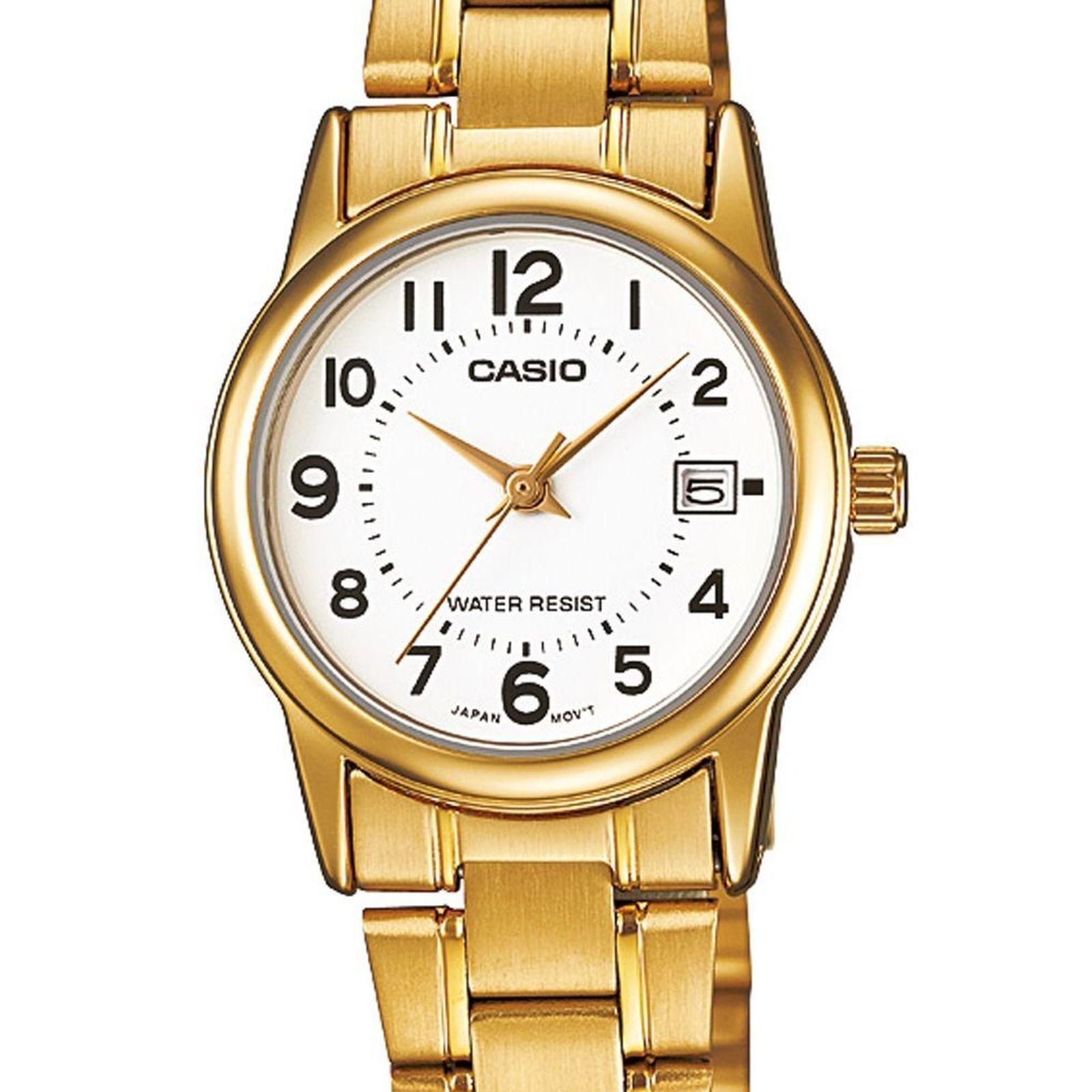 Reloj Casio LTP-V002G-7B LTPV002G7B Mujer Análogo Acero Clásico-1