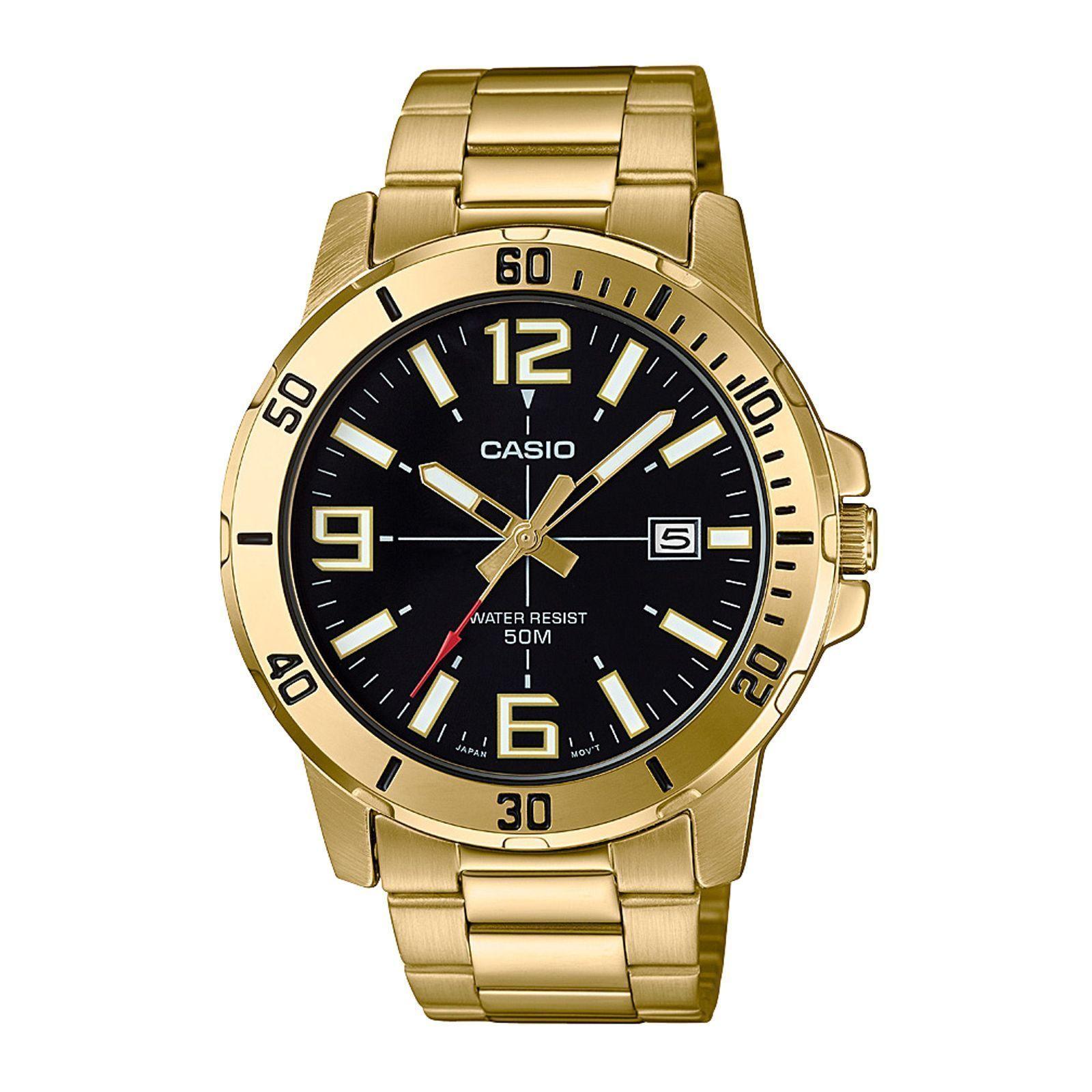 Reloj Casio MTP-VD01G-1BV MTPVD01G1BV Hombre Análogo Acero-0