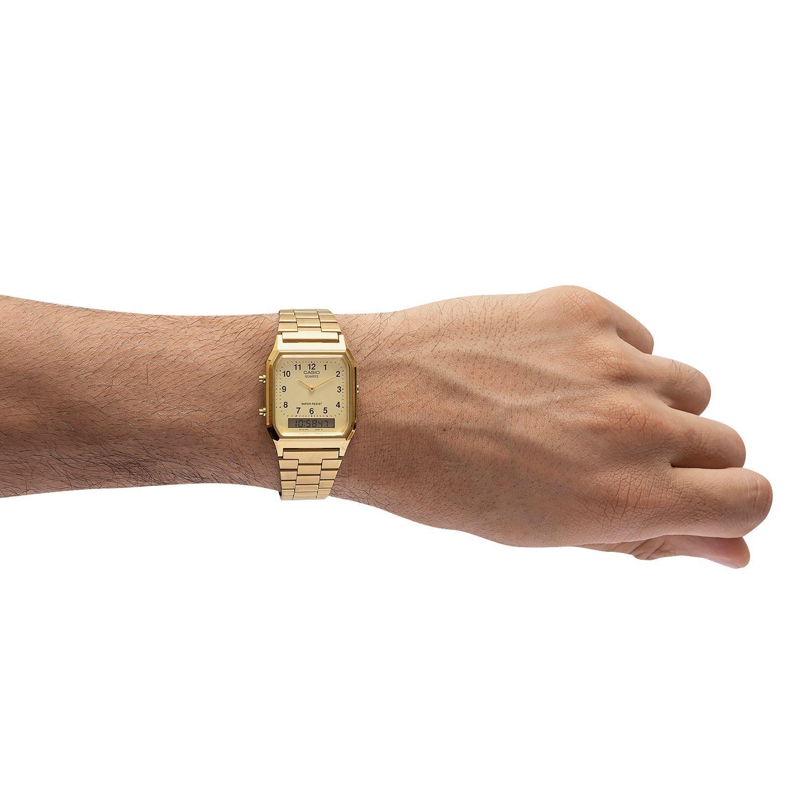 Reloj Casio AQ-230GA-9B AQ230GA9B Vintage Unisex Análogo Digital-3