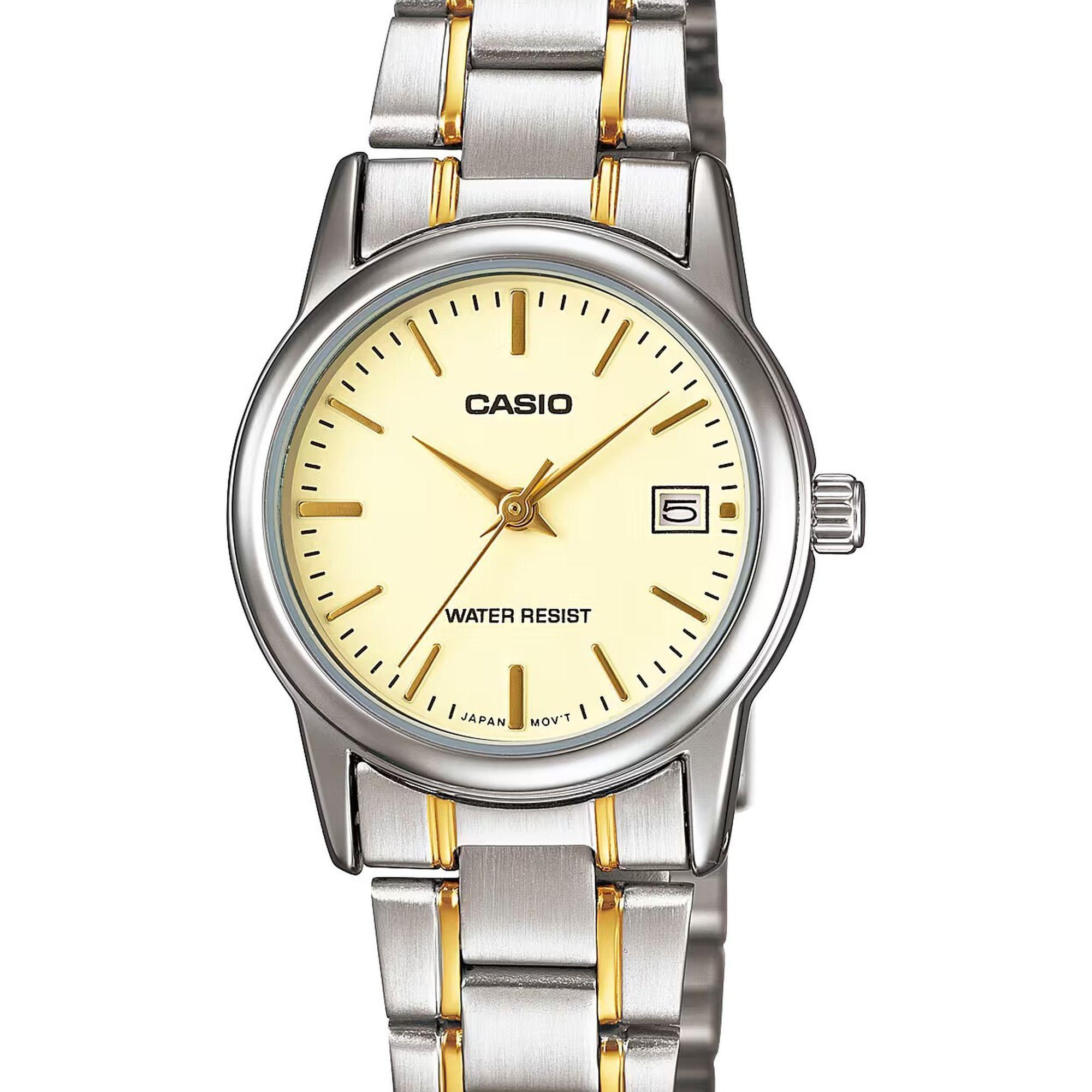 Reloj Casio LTP-V002SG-9A LTPV002SG9A Mujer Análogo Acero Casual-1
