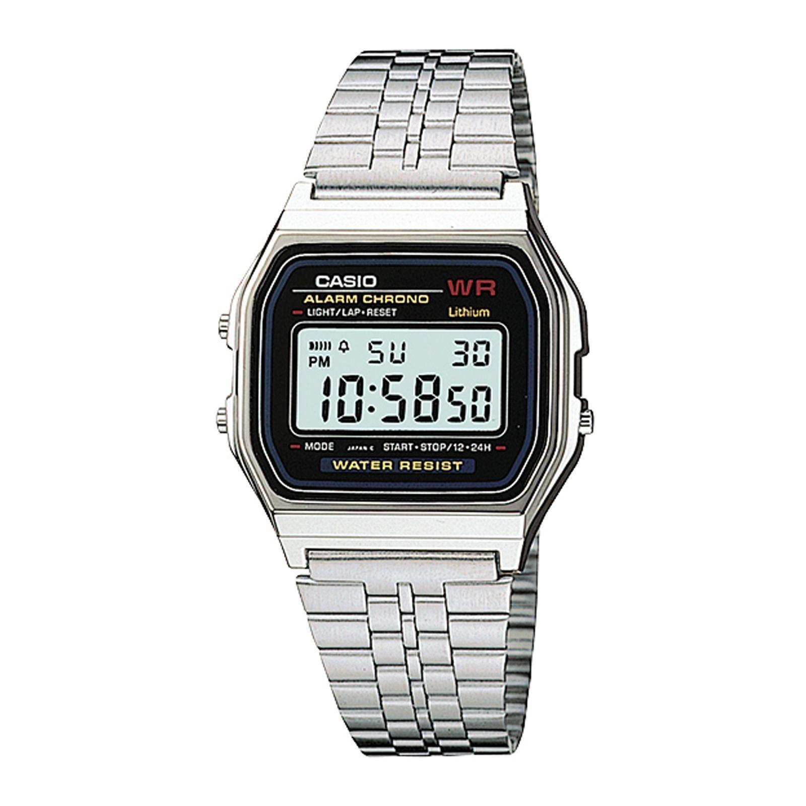 Reloj Casio A159WA-N1D A159WAN1D Vintage Unisex Digital Acero-0