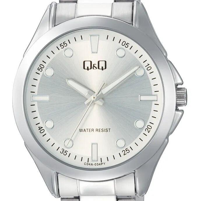 Reloj Q&Q C04A-034PY C04A034PY Hombre Análogo Acero-1