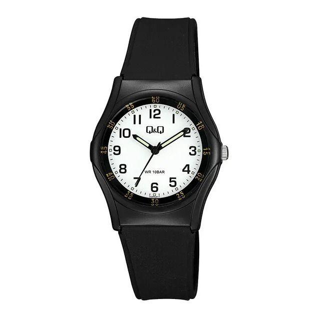 Reloj Q&Q VQ04J011Y Hombre Análogo Cuero-0