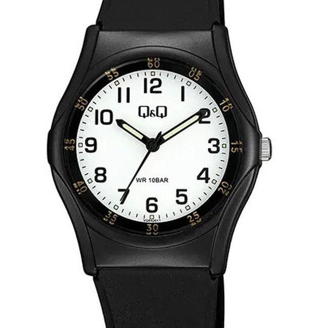 Reloj Q&Q VQ04J011Y Hombre Análogo Cuero-1