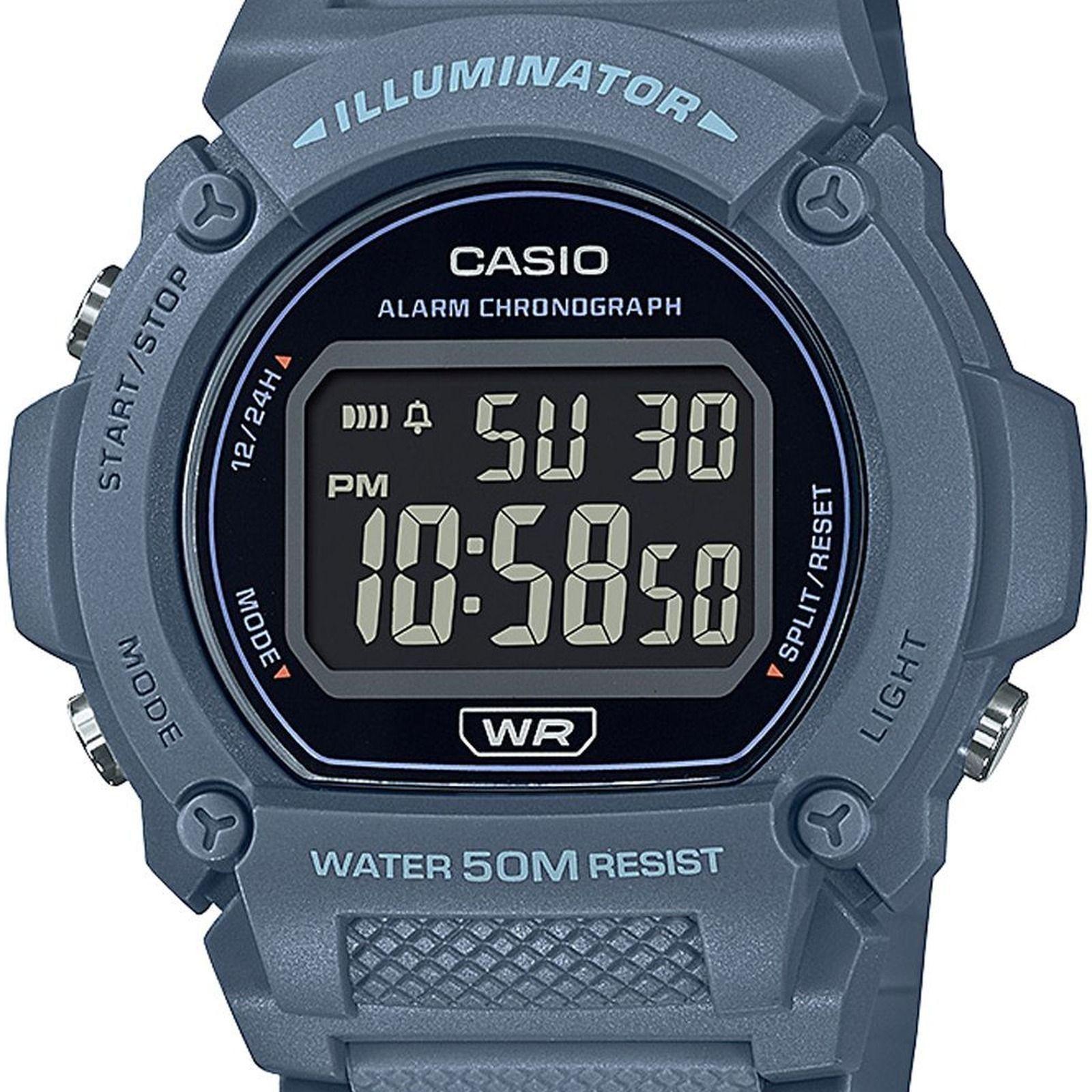 Reloj Casio W-219HC-2B W219HC2B Unisex Digital Resina Deportivo-1